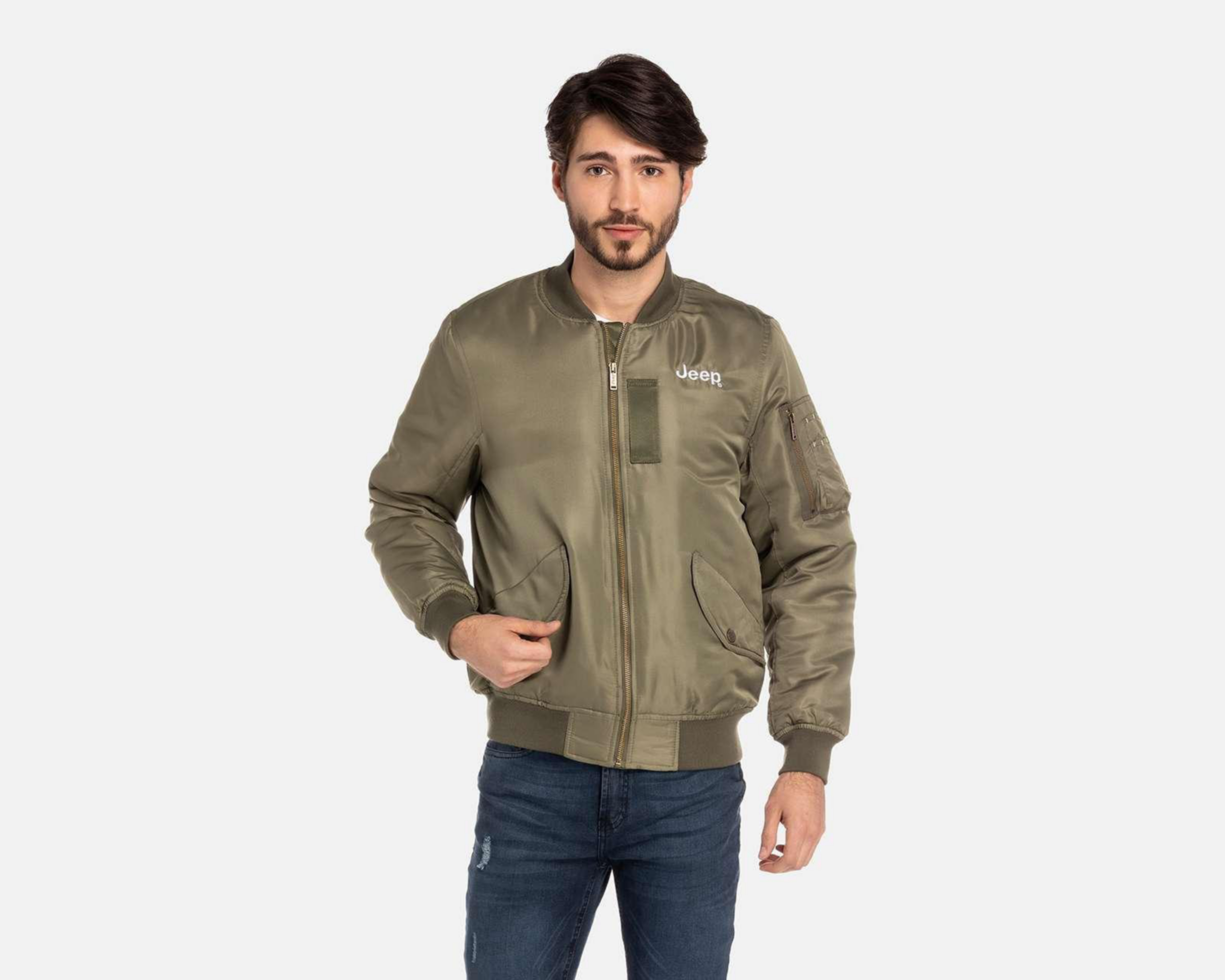 Foto 2 pulgar | Chamarra Jeep Bomber