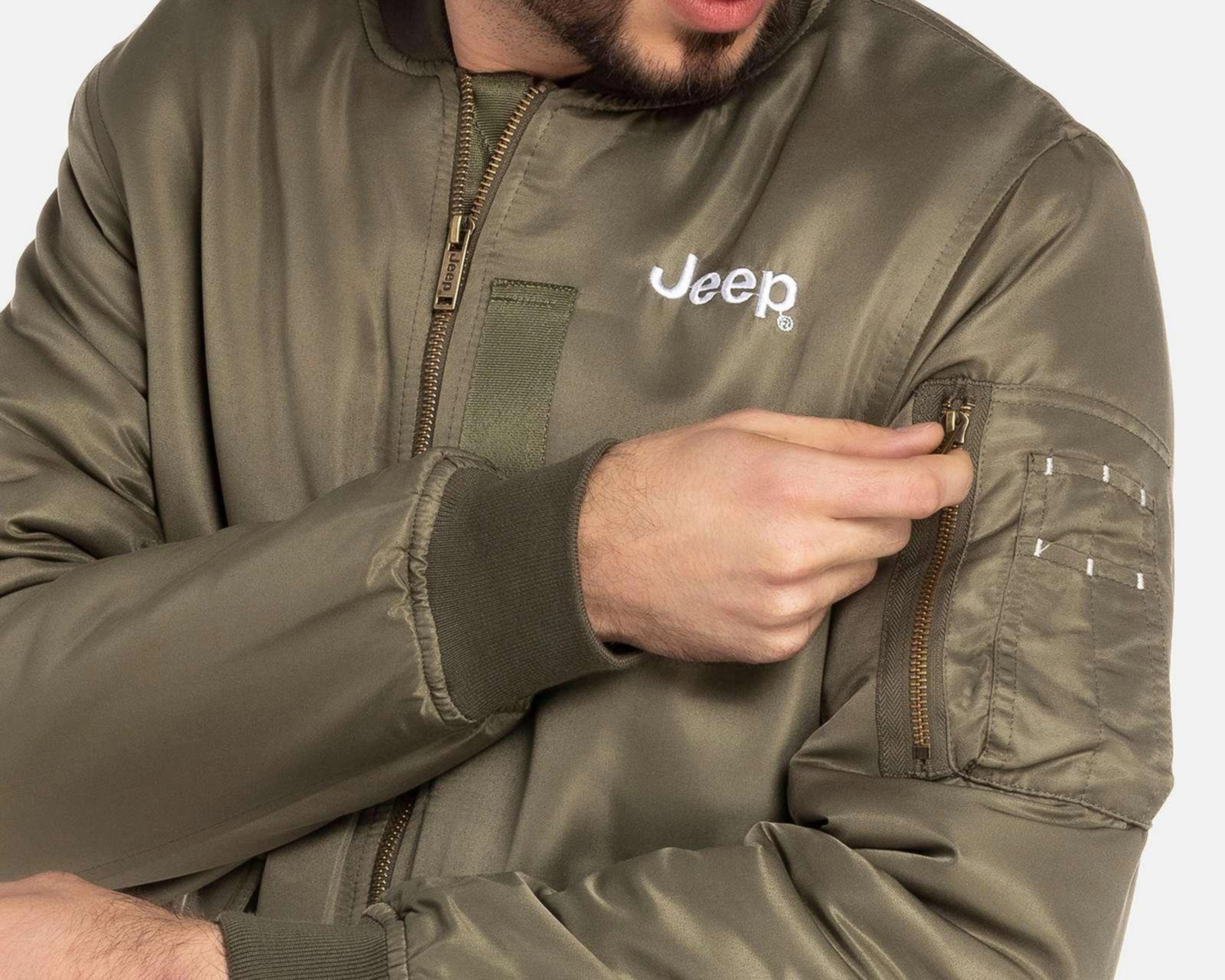 Foto 4 pulgar | Chamarra Jeep Bomber