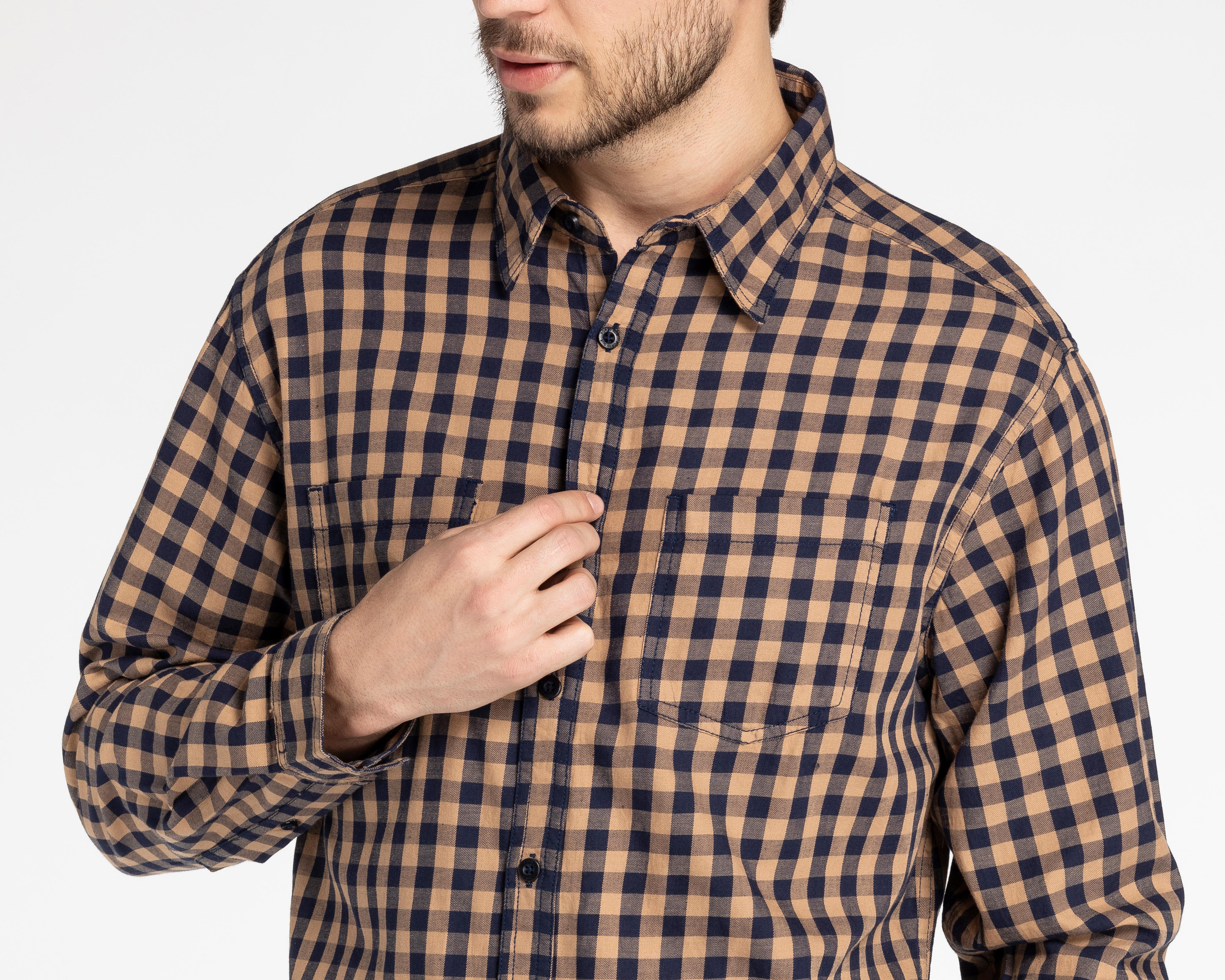 Foto 4 pulgar | Camisa de Moda Porto Sur Regular Fit a Cuadros