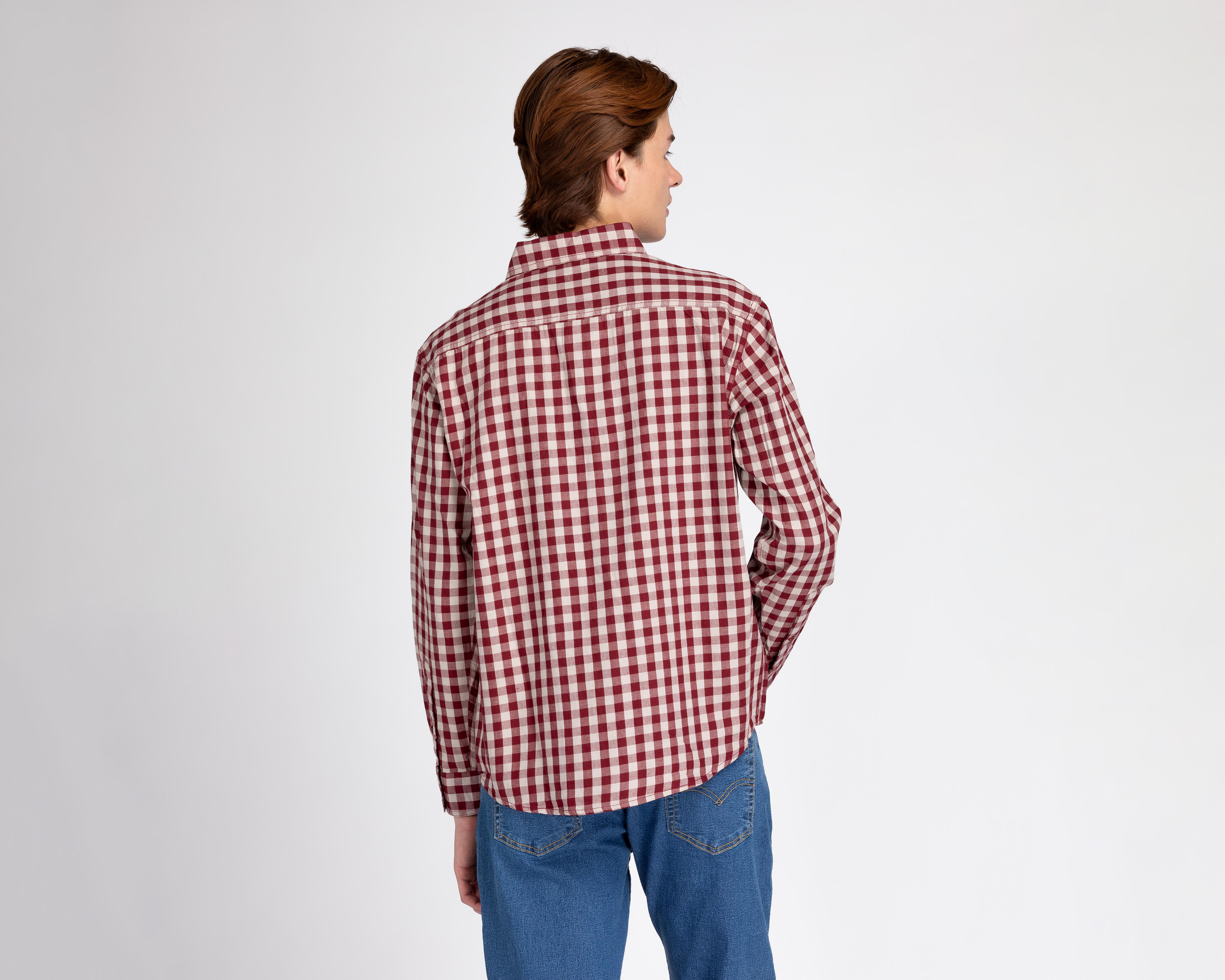 Foto 2 | Camisa Casual Porto Sur Regular Fit a Cuadros