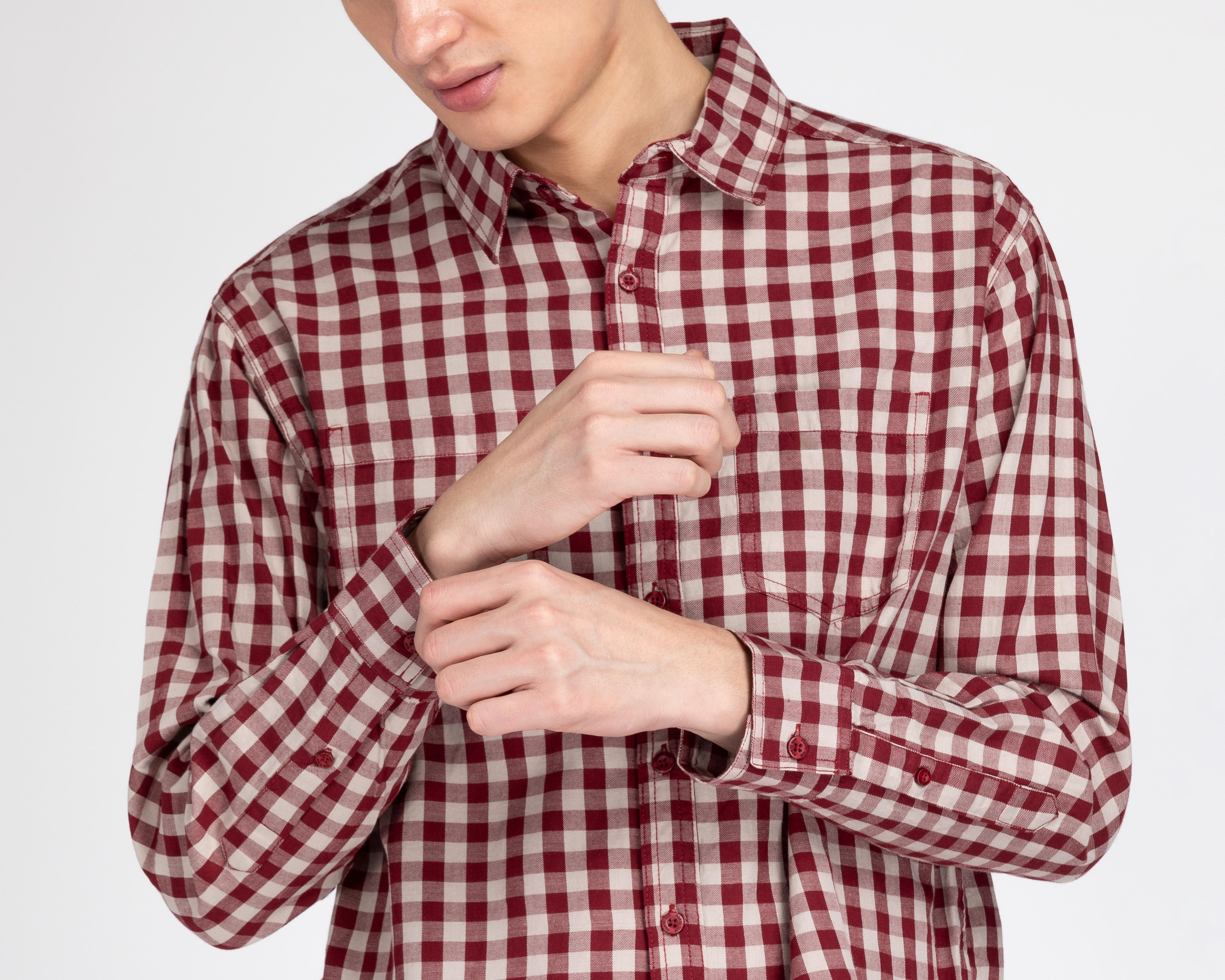 Foto 3 | Camisa Casual Porto Sur Regular Fit a Cuadros