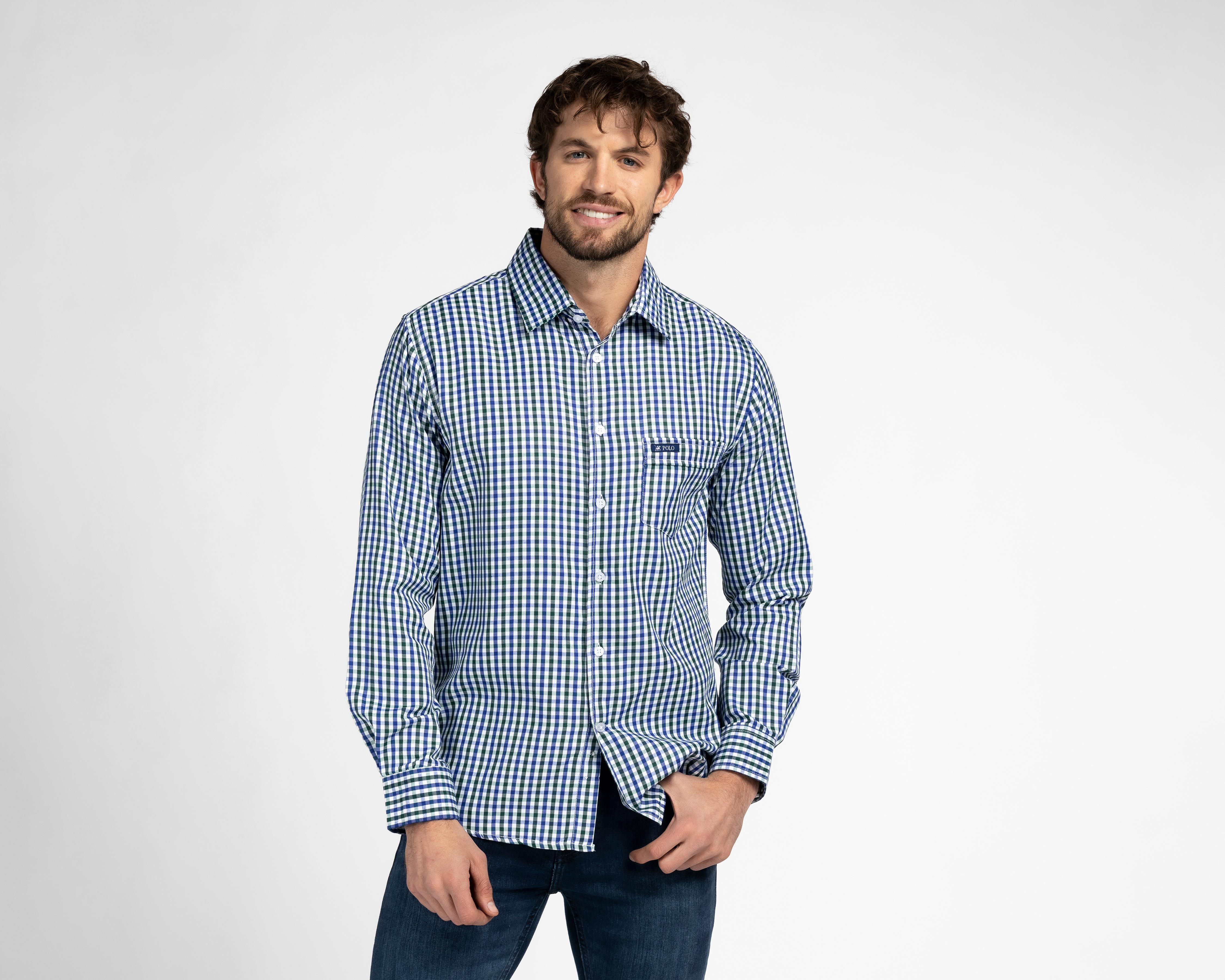 Camisa Casual York Team Polo Club Regular Fit a Cuadros