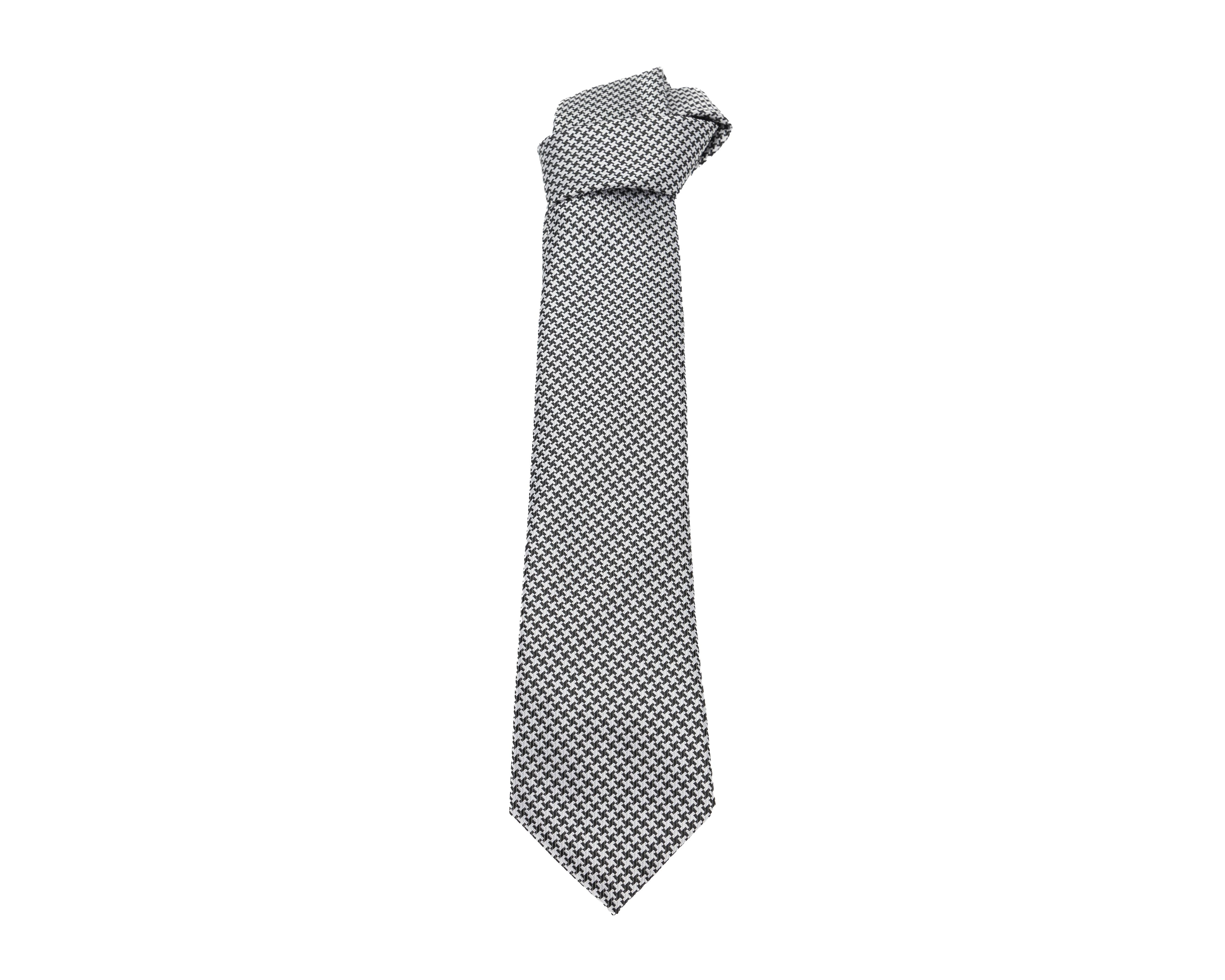 Corbata con Print Geométrico Wall Street Negra