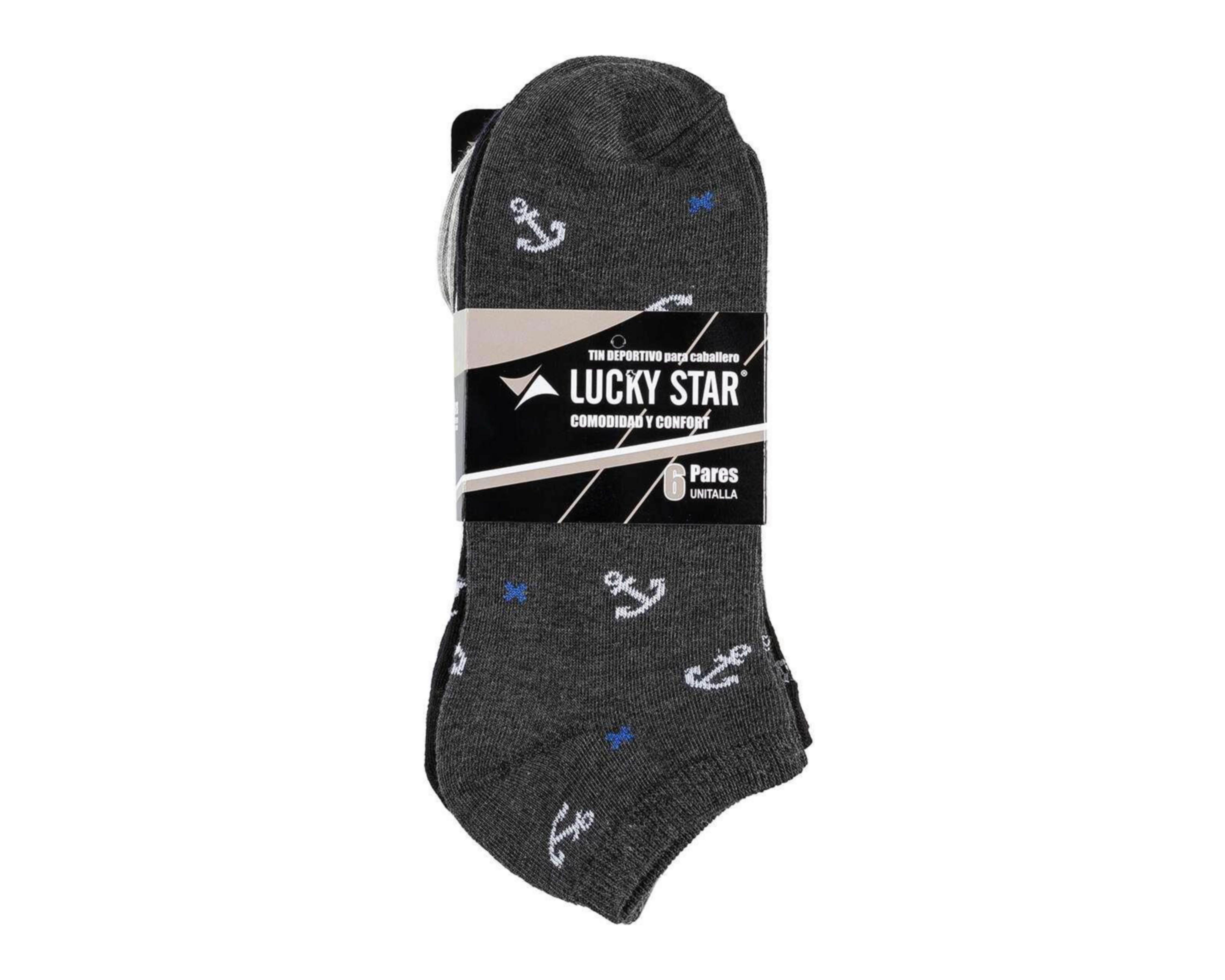 Foto 4 pulgar | Calcetas Tines Lucky Star para Hombre 6 Pares