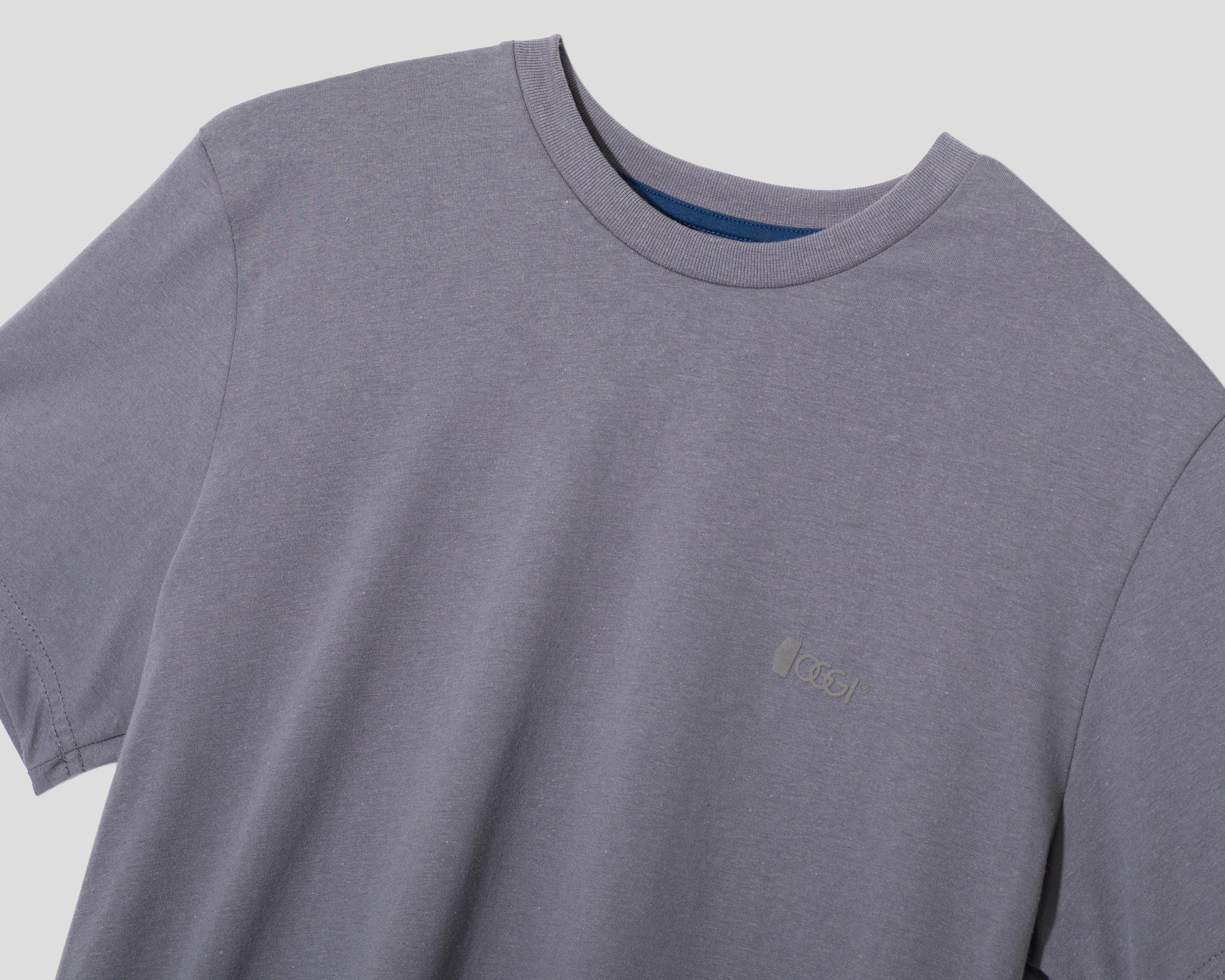 Foto 4 pulgar | Playera de Cuello Redondo Gris Oggi para Hombre