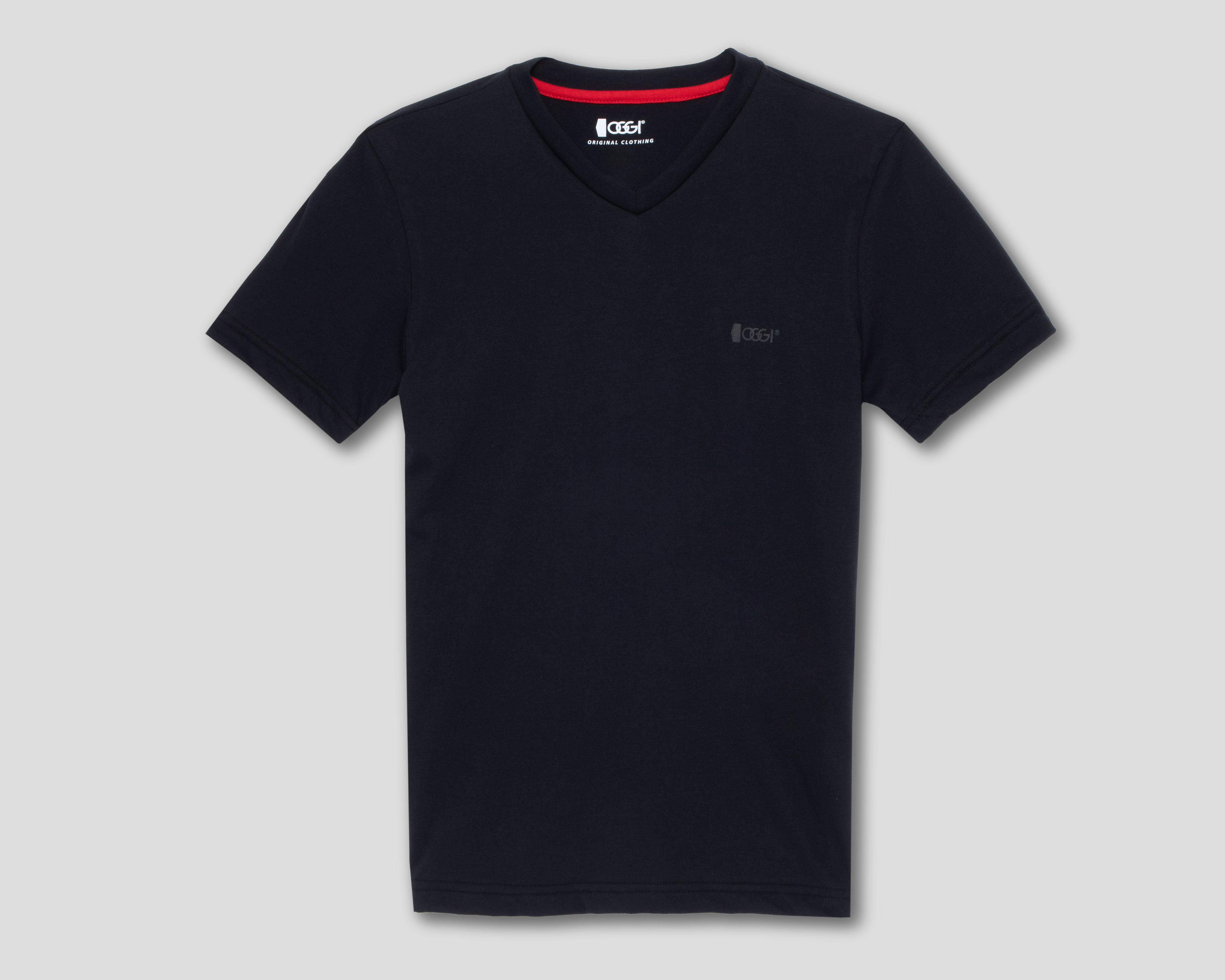 Foto 1 | Playera Cuello Redondo Negra Oggi para Hombre