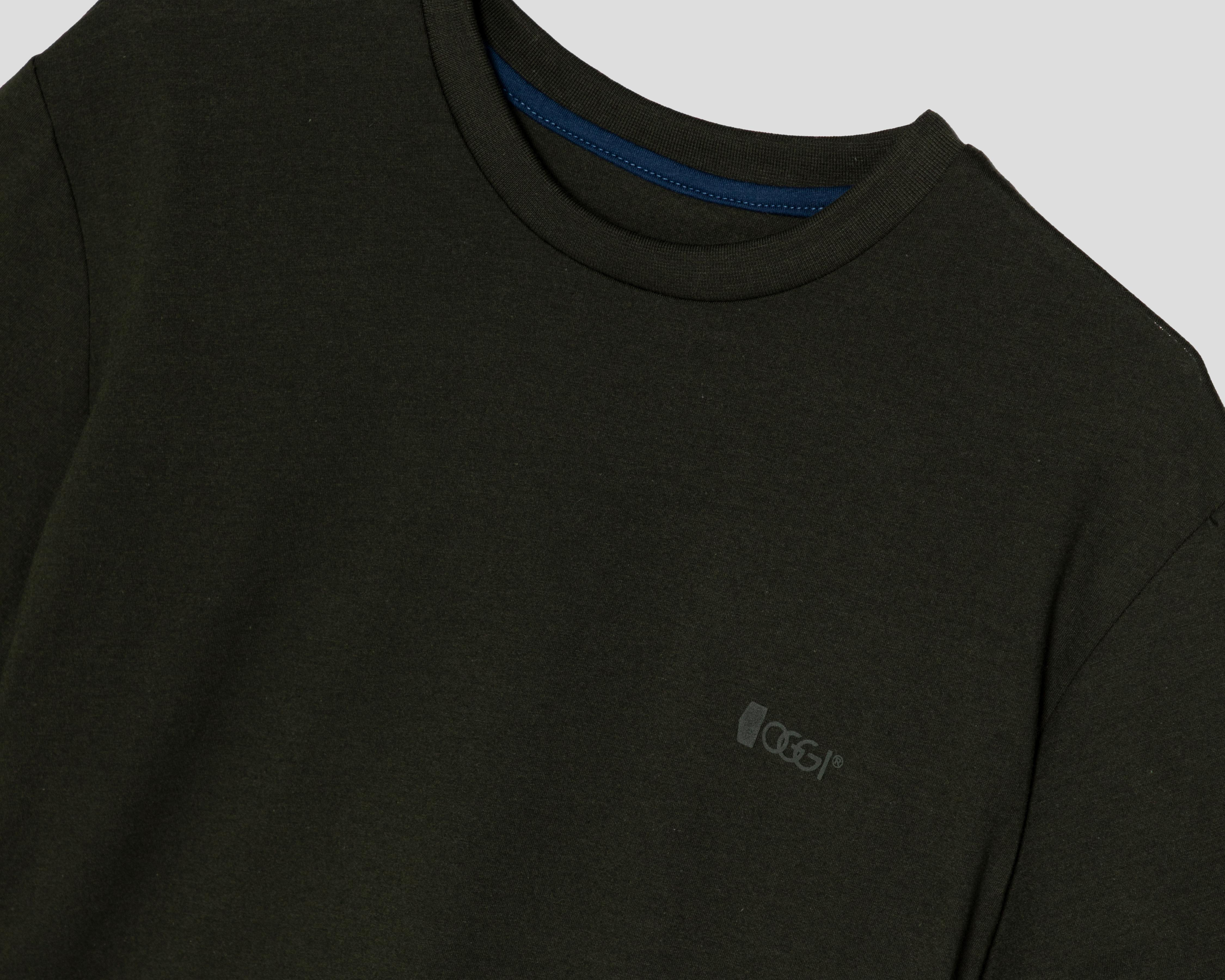 Foto 4 pulgar | Playera de Cuello Redondo Oggi Verde para Hombre