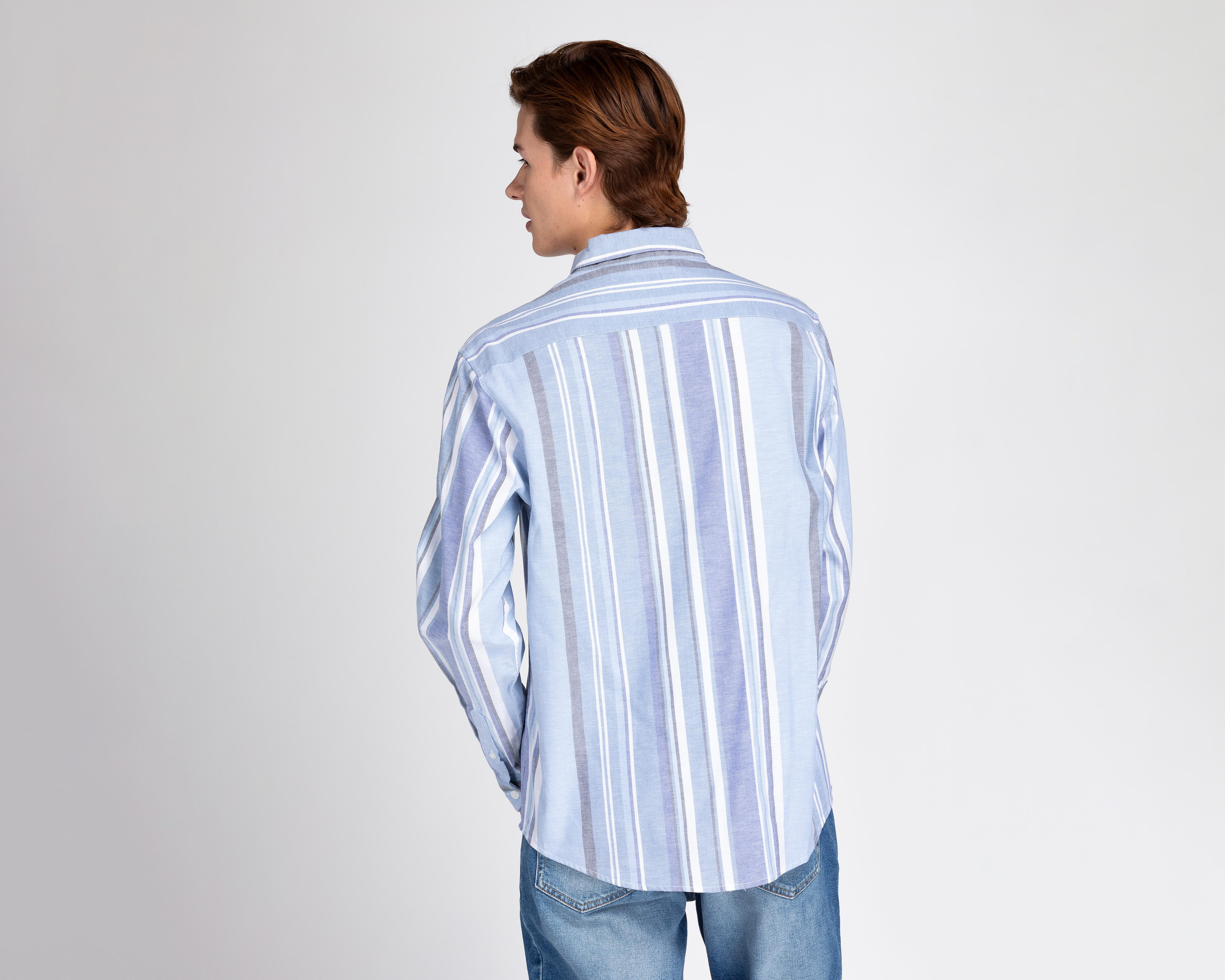 Foto 3 pulgar | Camisa de Moda York Team Polo Club Slim Fit a Rayas