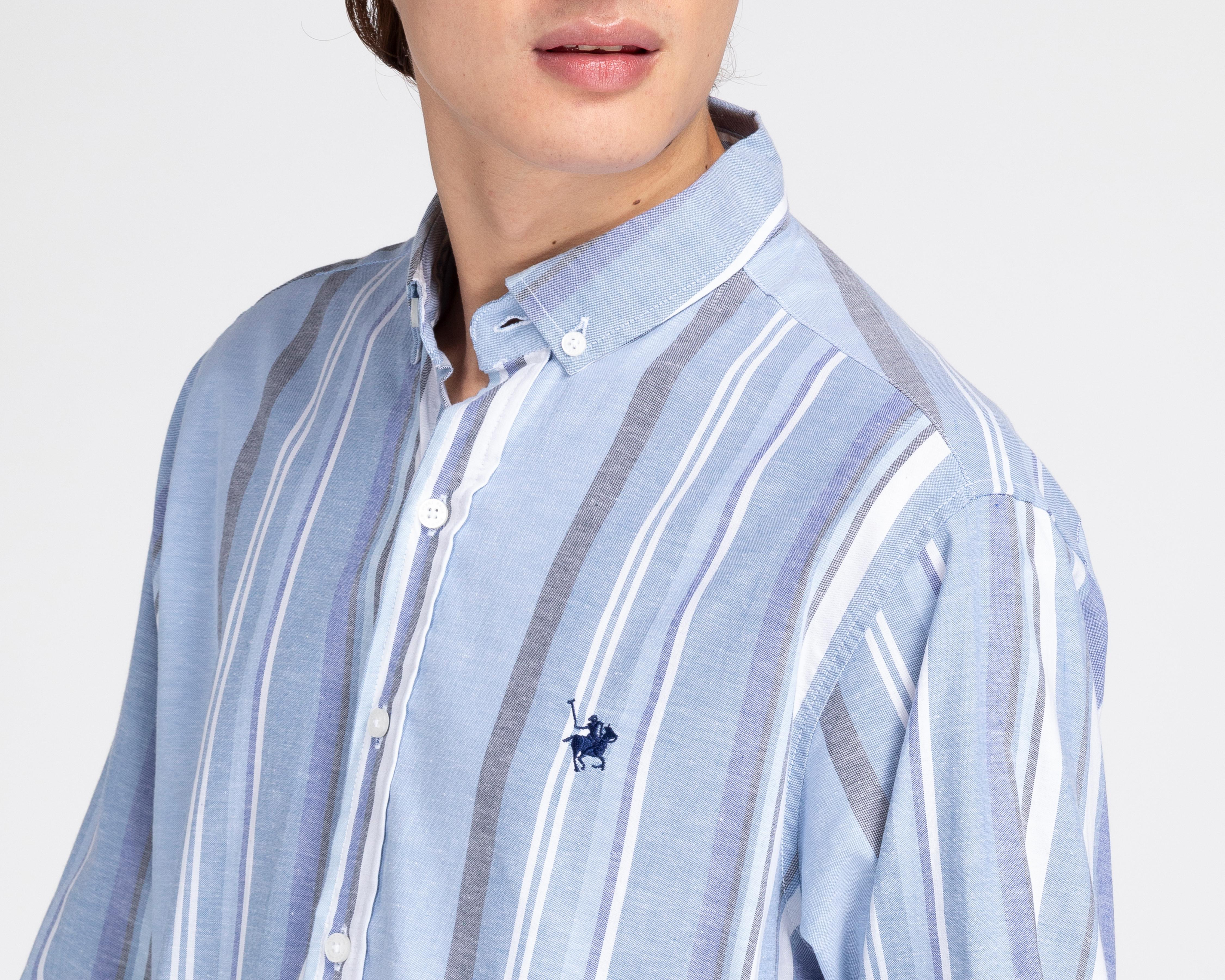 Foto 4 pulgar | Camisa de Moda York Team Polo Club Slim Fit a Rayas
