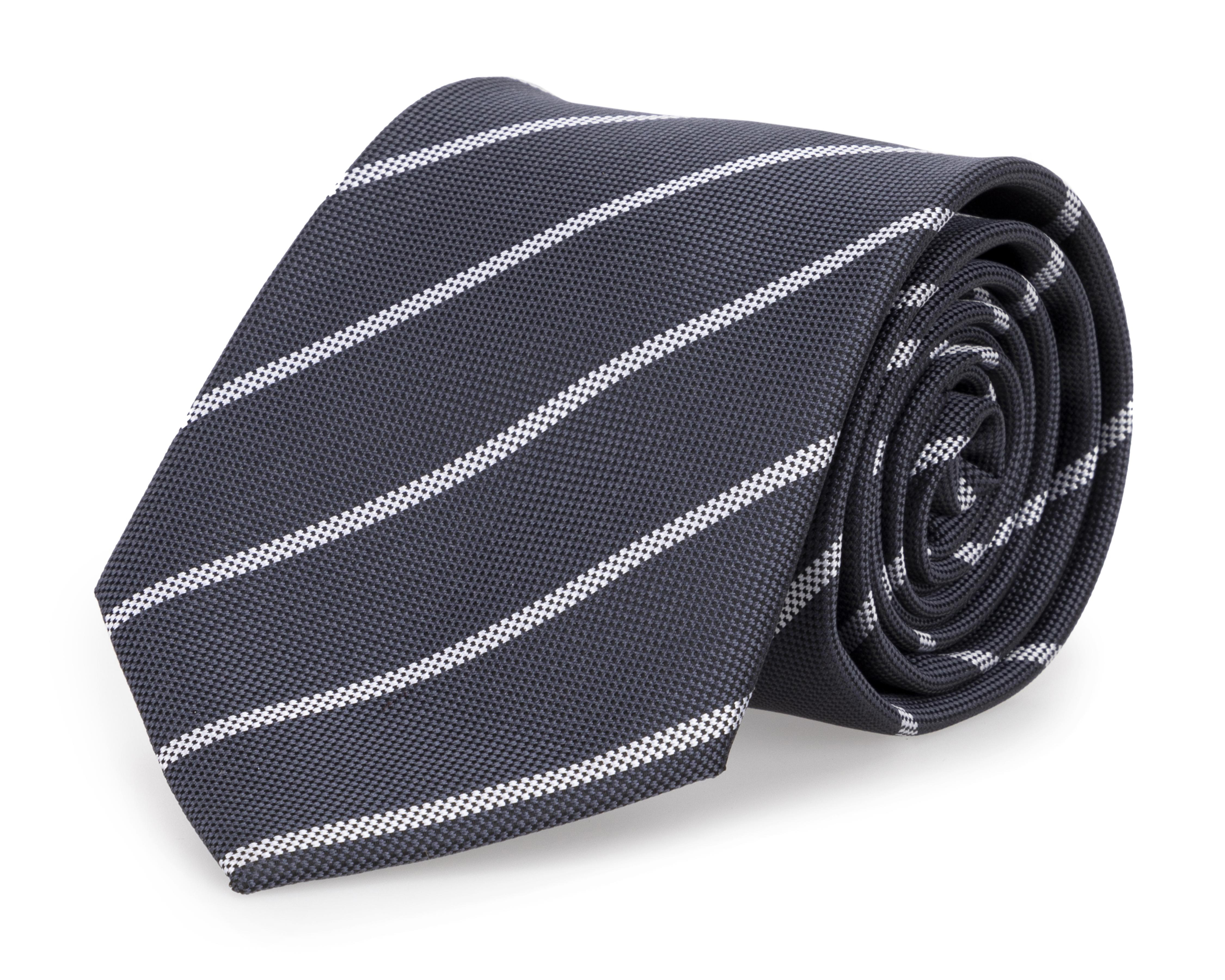 Foto 3 pulgar | Corbata a Rayas Wall Street Gris