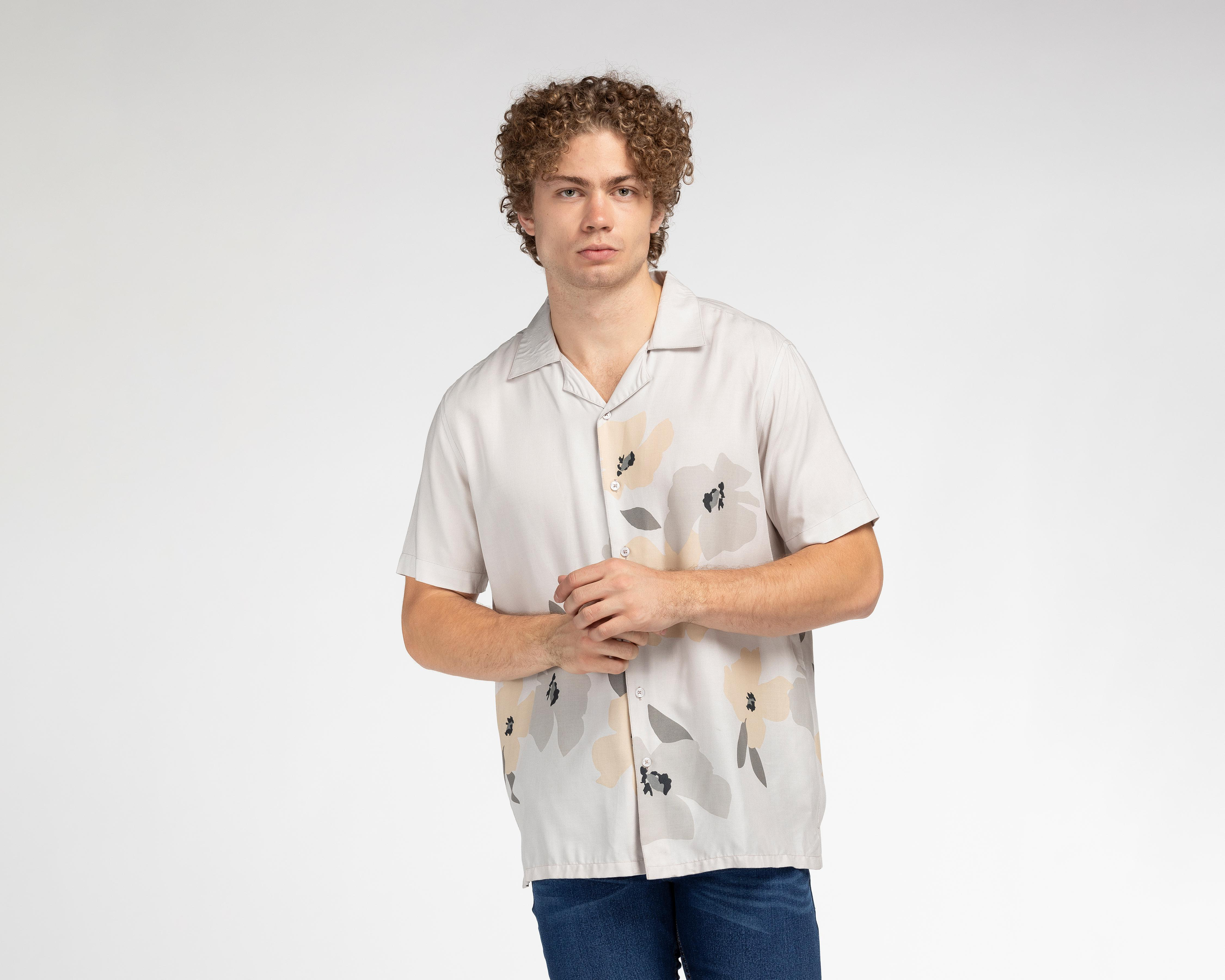 Camisa de Moda Porto Sur Floreada