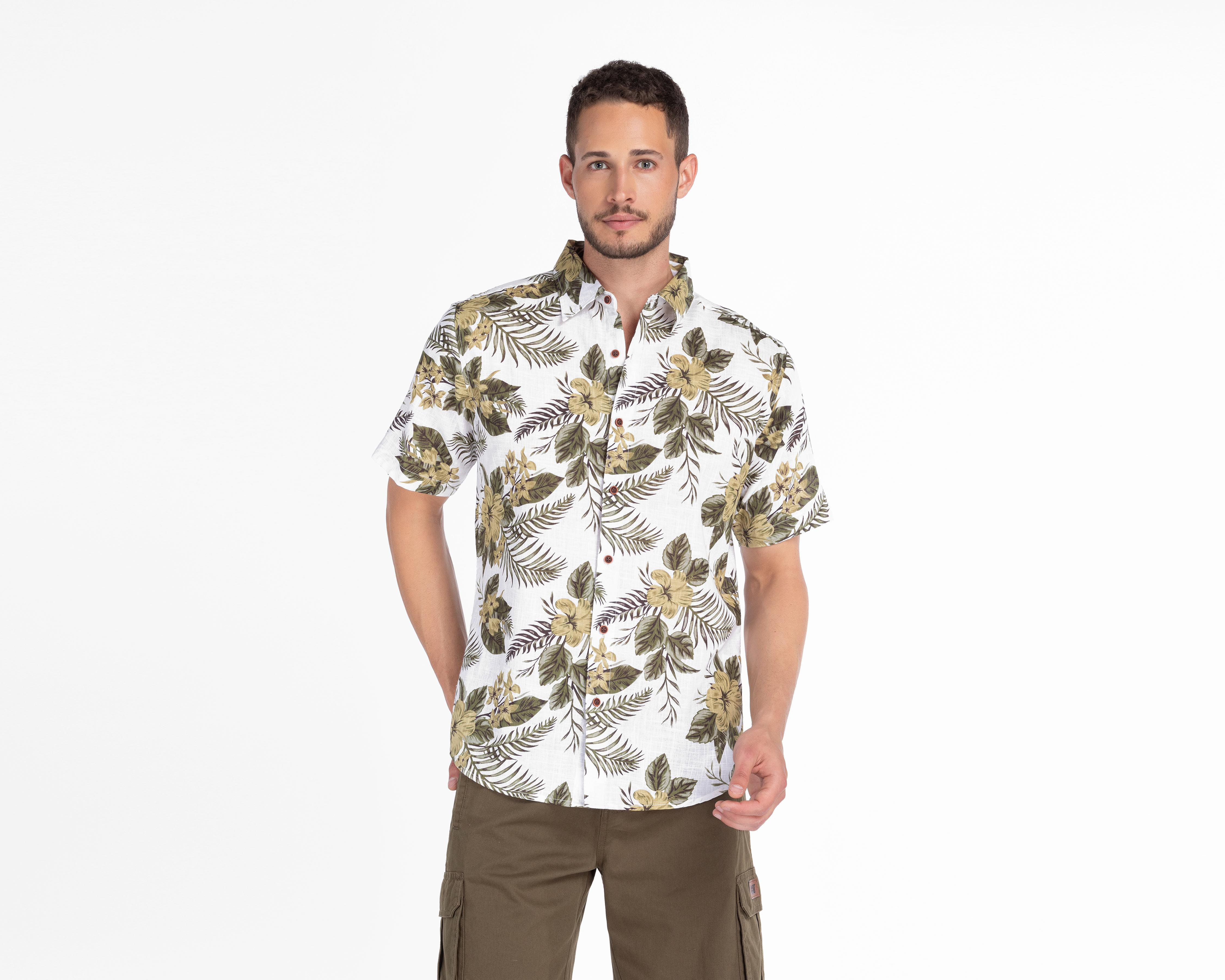 Camisa de Moda Porto Sur Regular Floral