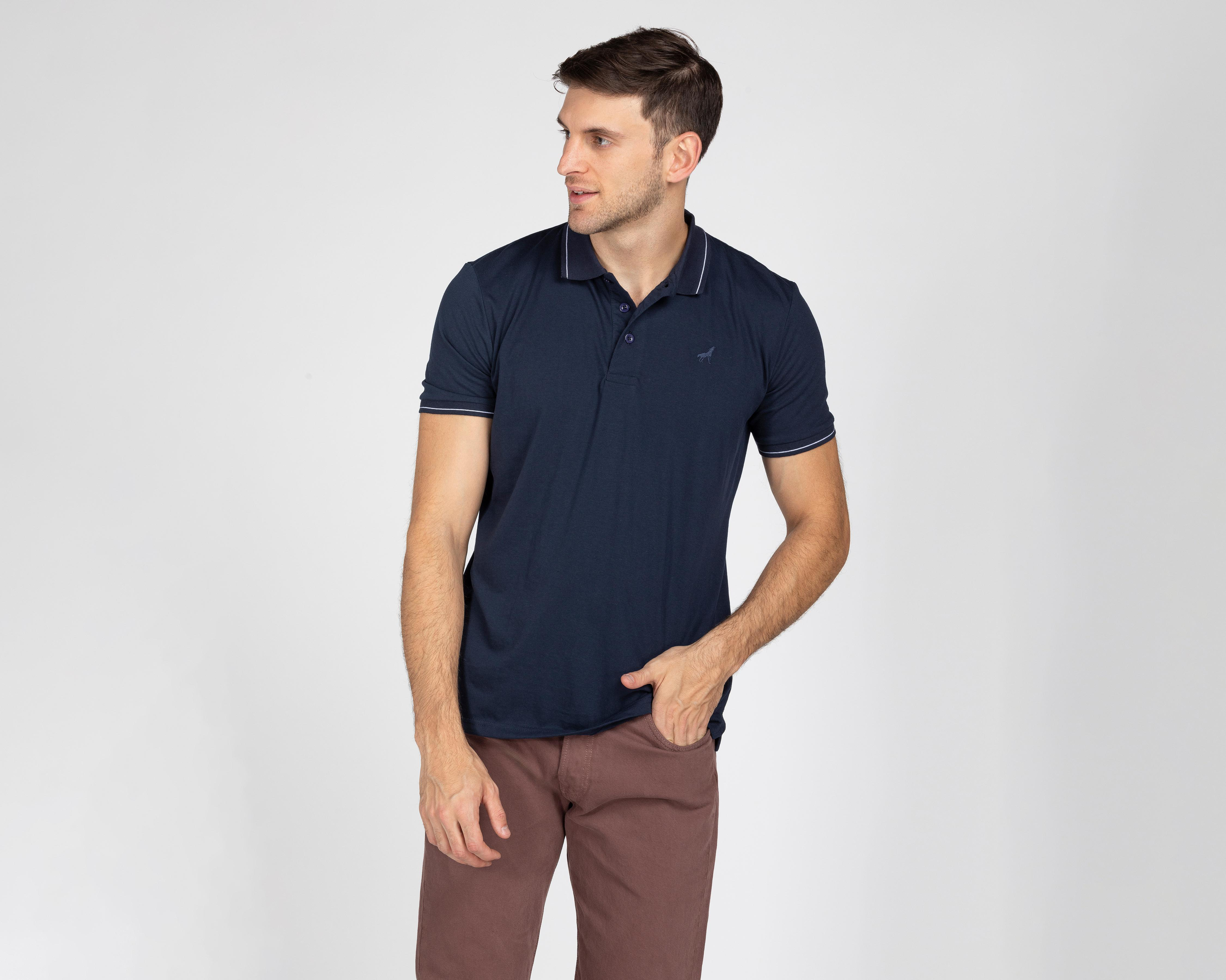 Playera Polo Refill Azul Marino para Hombre $249