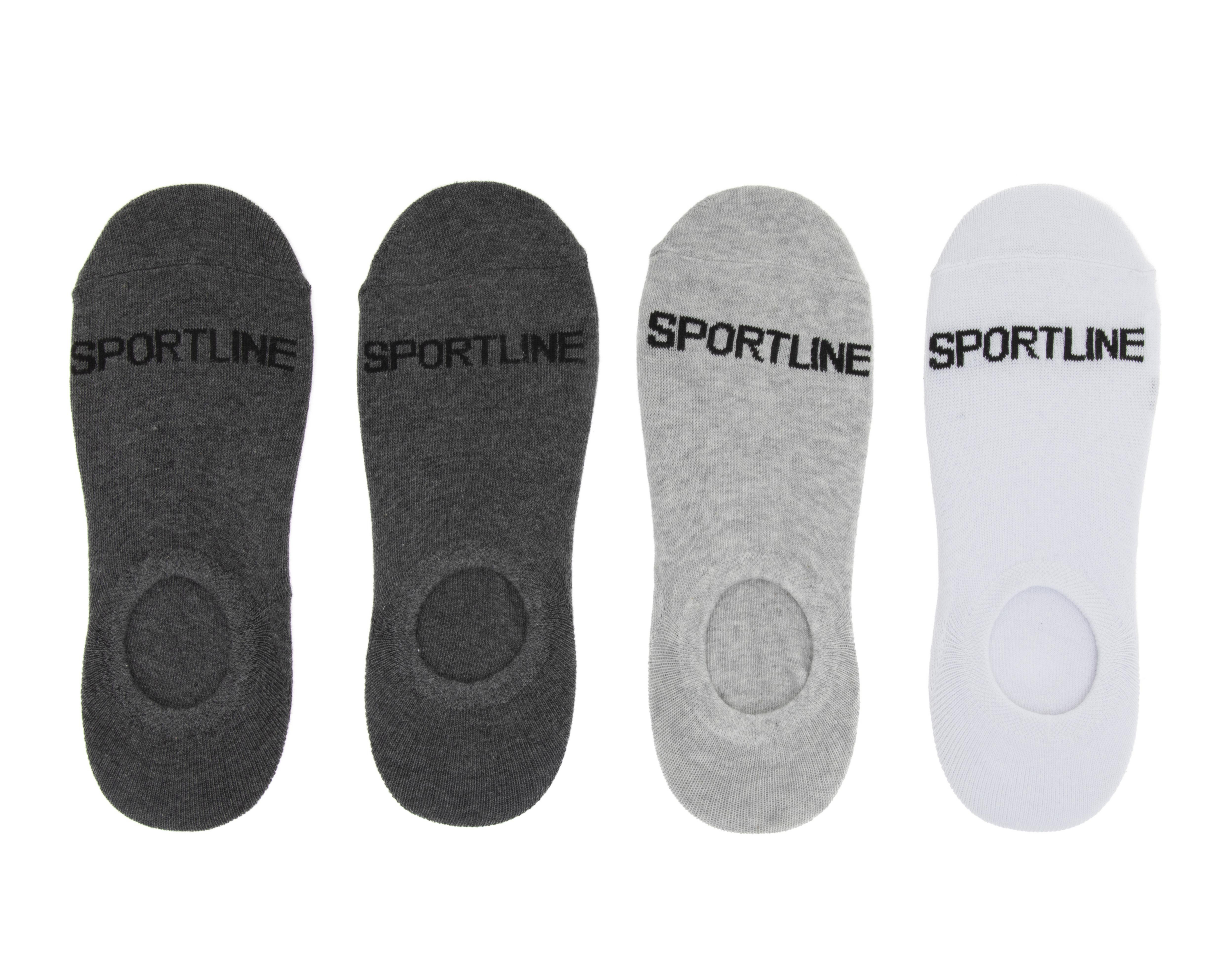 Foto 2 pulgar | Calcetas Invisibles Sportline para Hombre 4 Pares