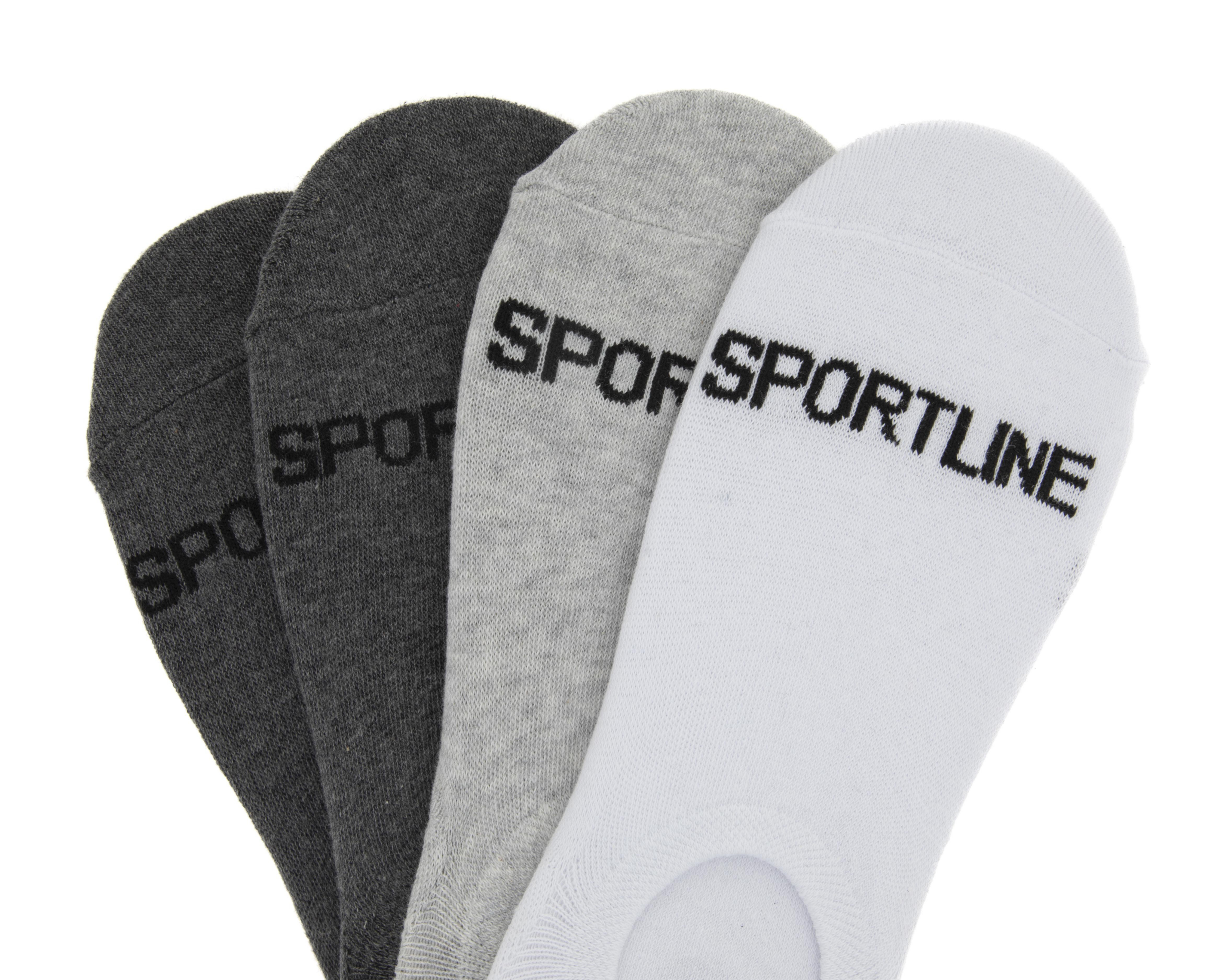 Foto 2 | Calcetas Invisibles Sportline para Hombre 4 Pares