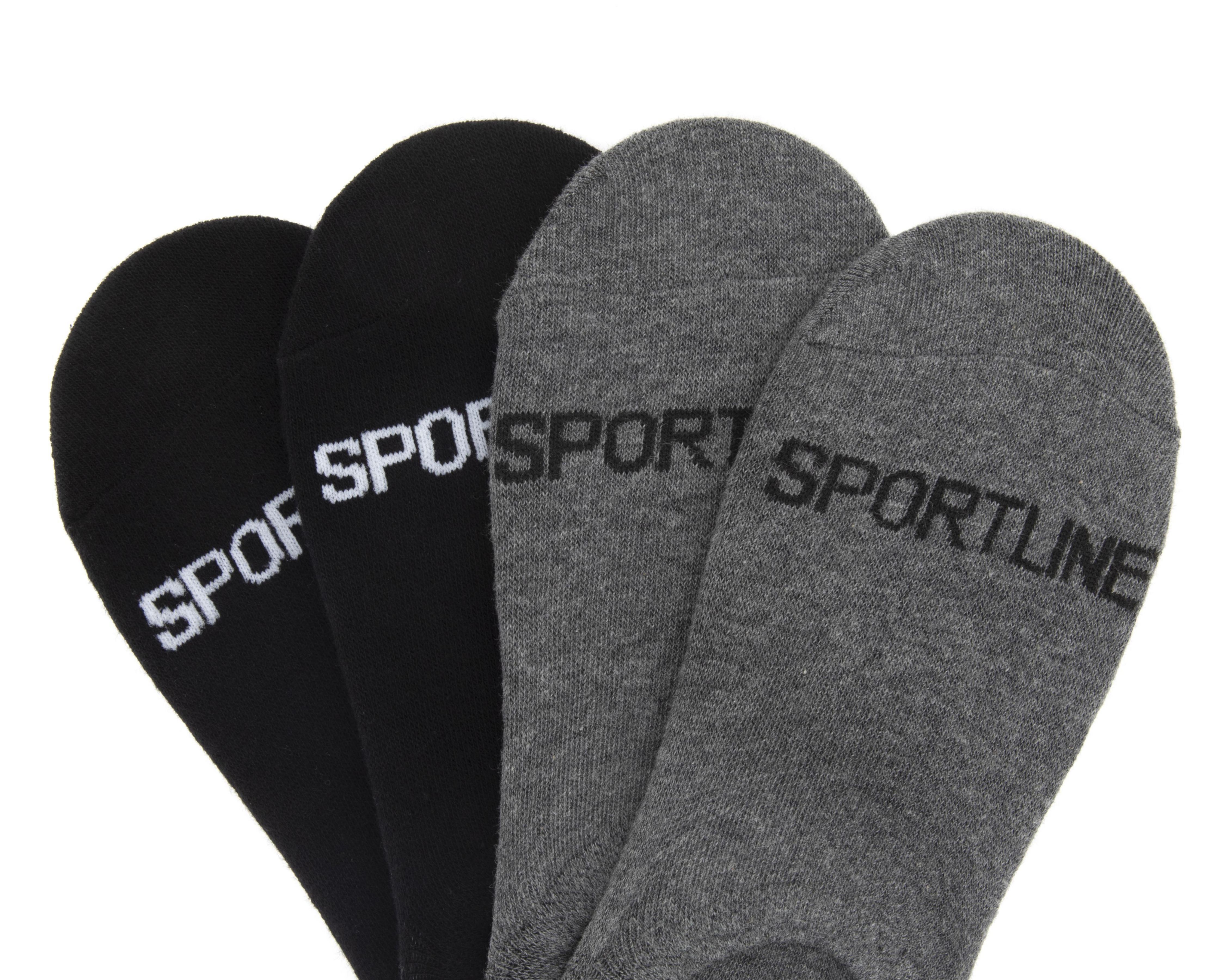 Foto 2 | Calcetas Invisibles Sportline para Hombre 4 Pares