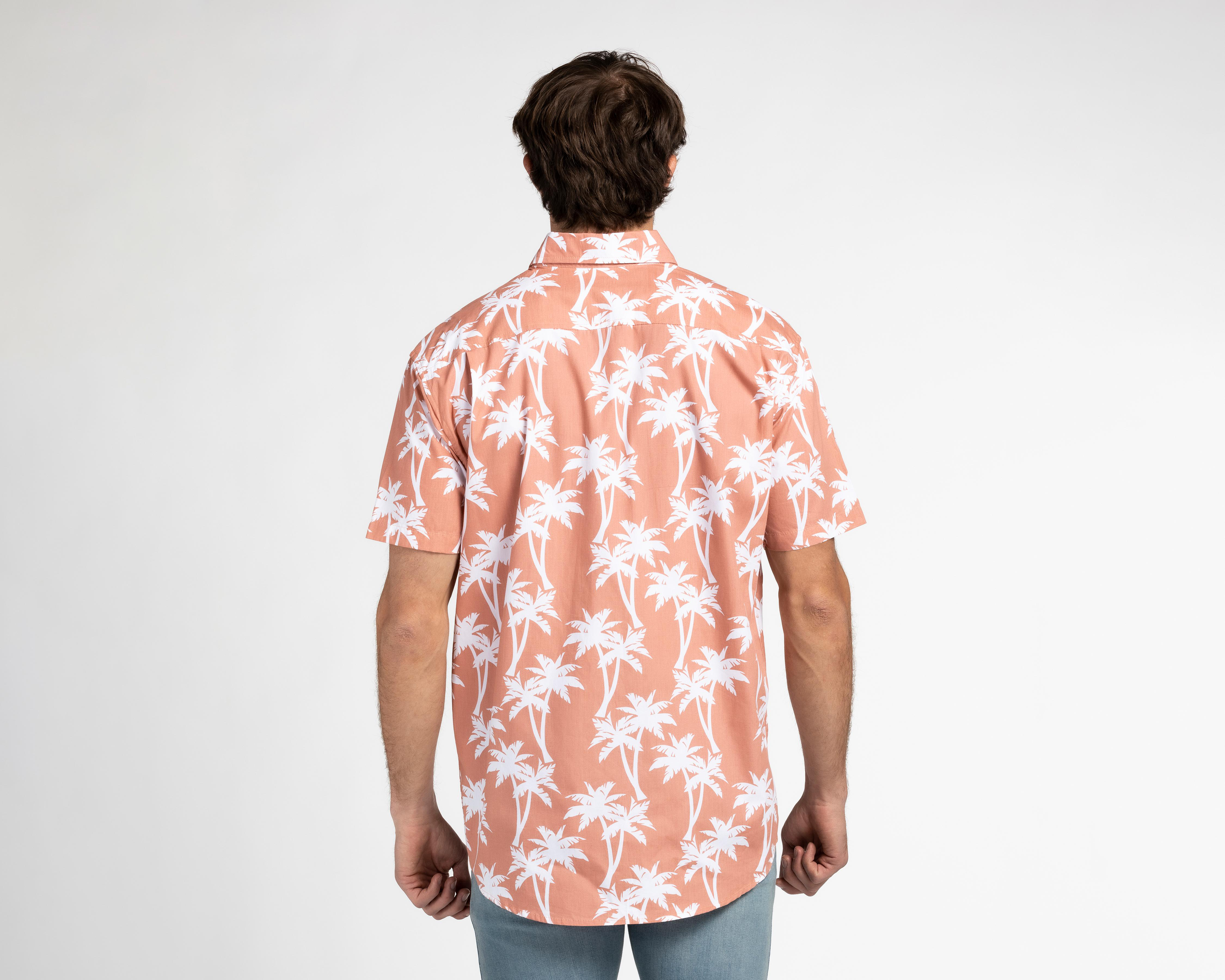 Foto 2 | Camisa de Moda Porto Sur Regular Fit con Print de Palmeras