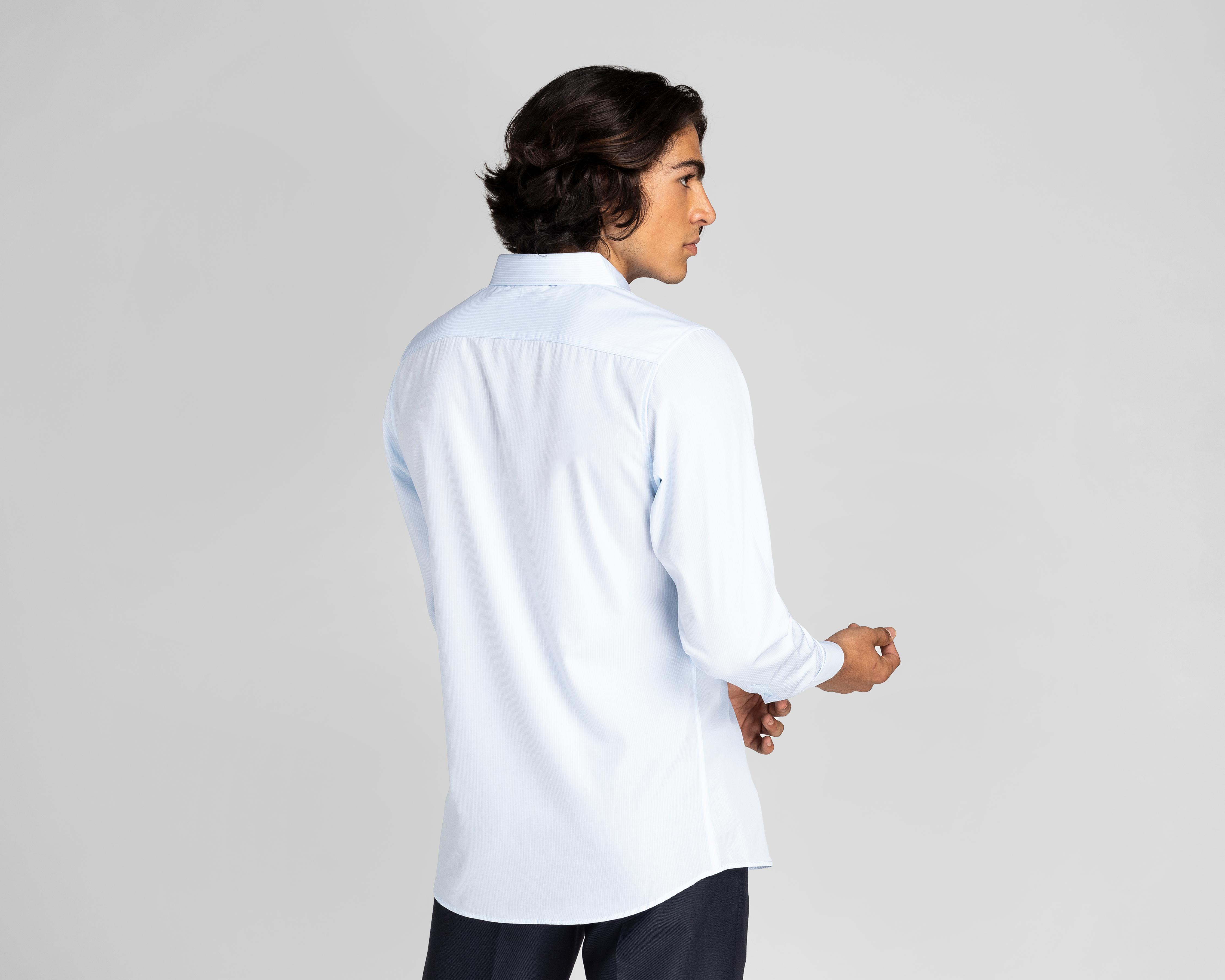Foto 3 pulgar | Camisa Casual Wall Street Contempo Regular Azul