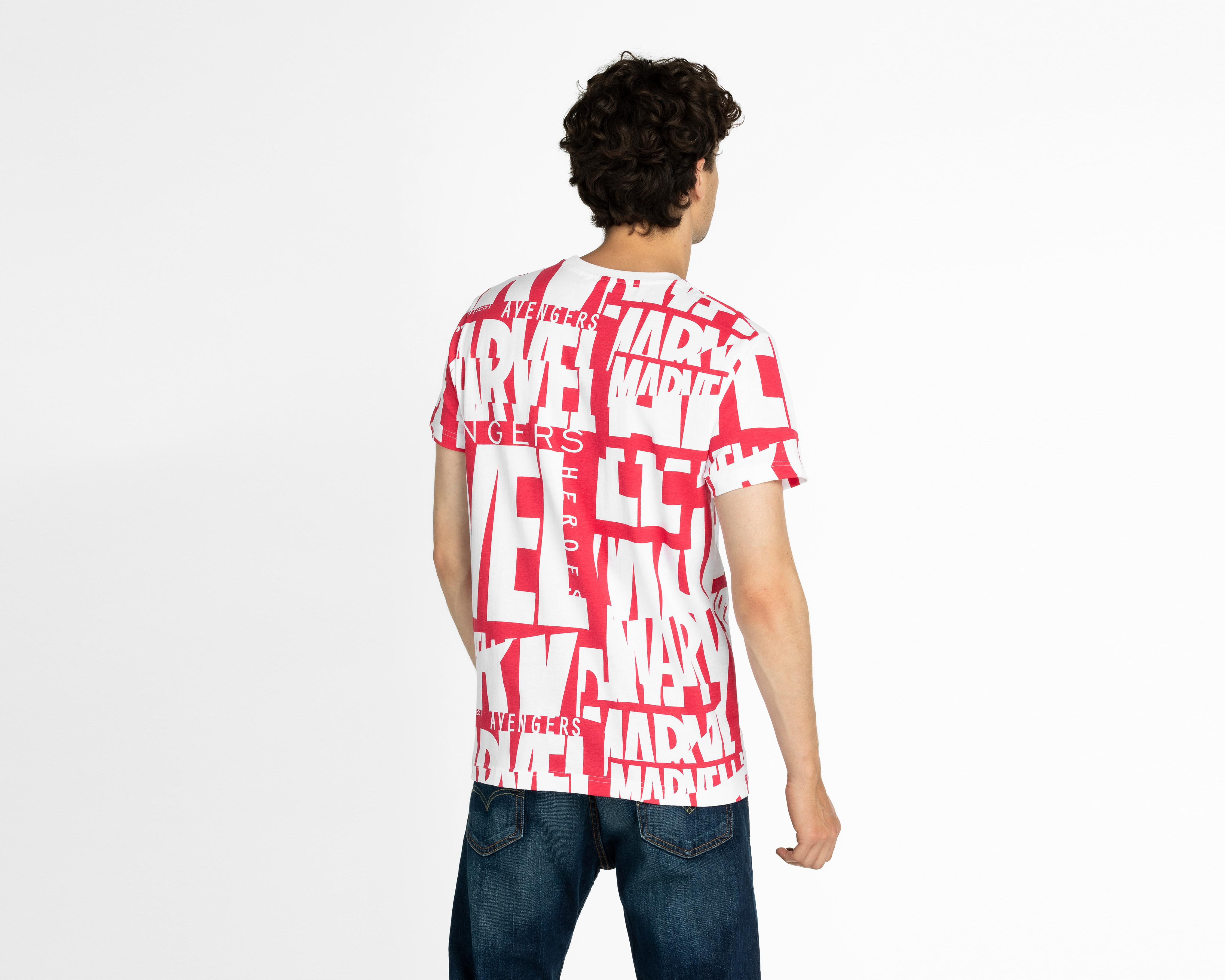 Foto 2 | Playera Marvel Cuello Redondo