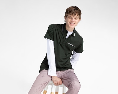 Foto 2 | Playera Polo Refill Verde para Hombre
