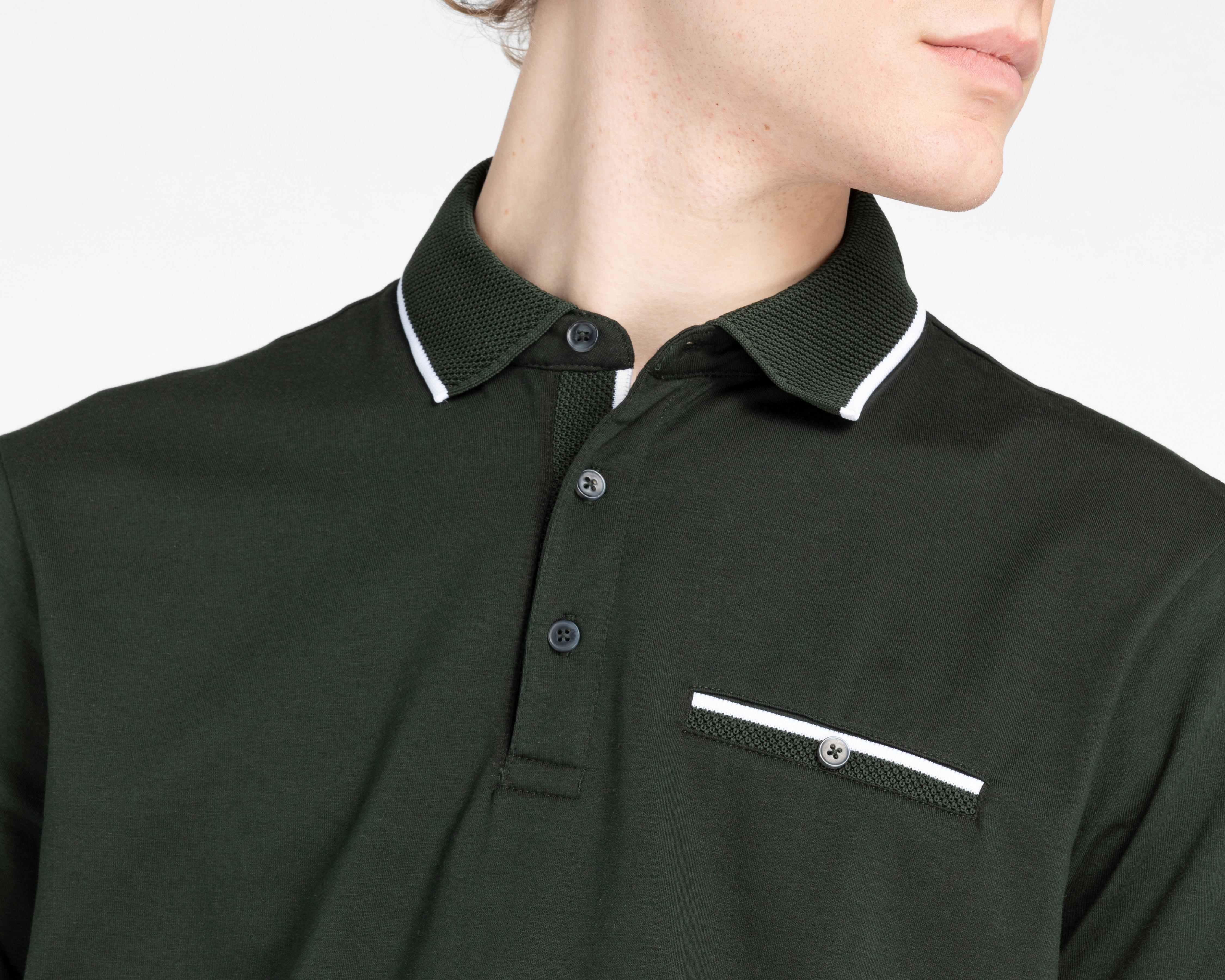 Foto 5 pulgar | Playera Polo Refill Verde para Hombre