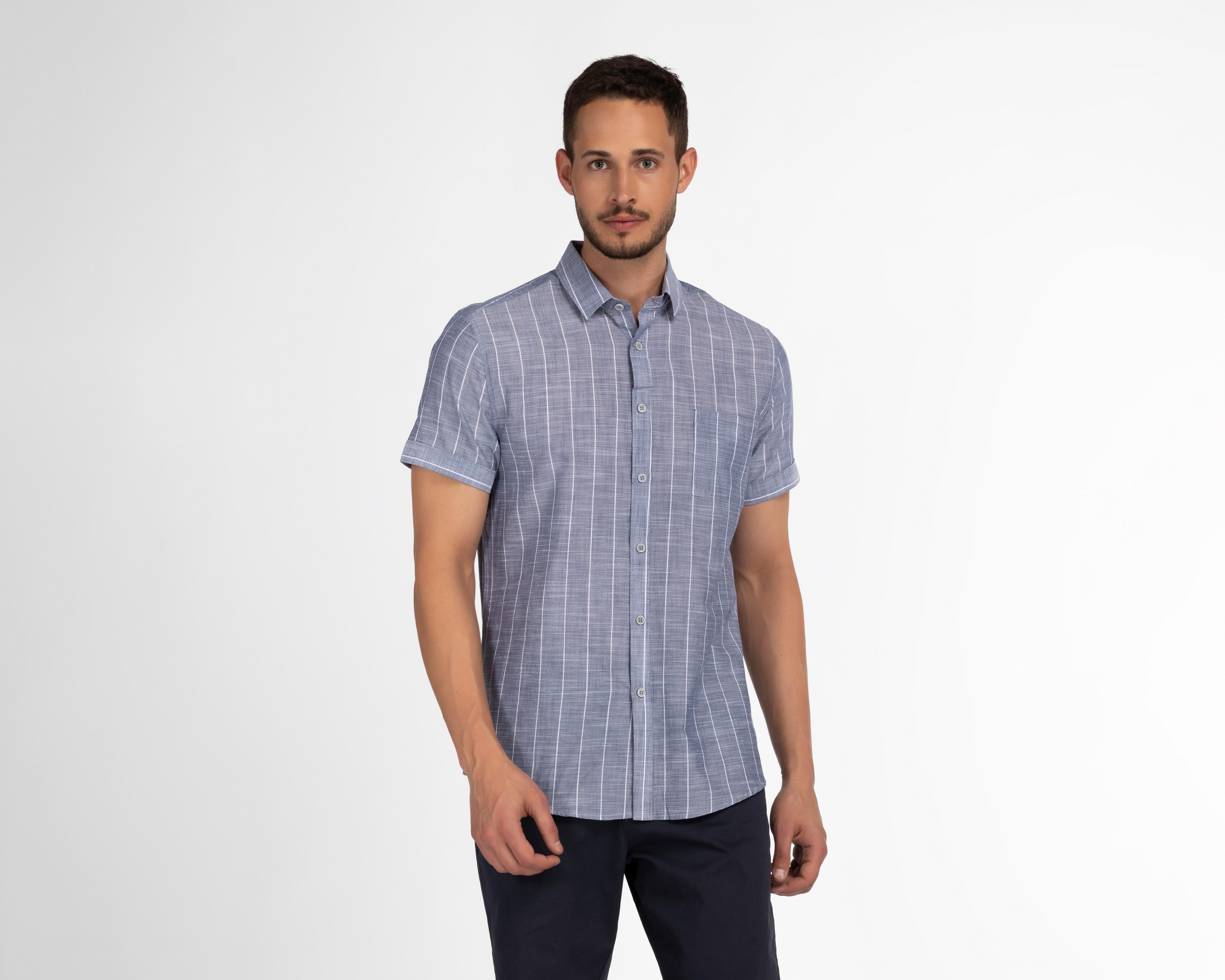 Foto 2 pulgar | Camisa Casual Refill Regular a Rayas