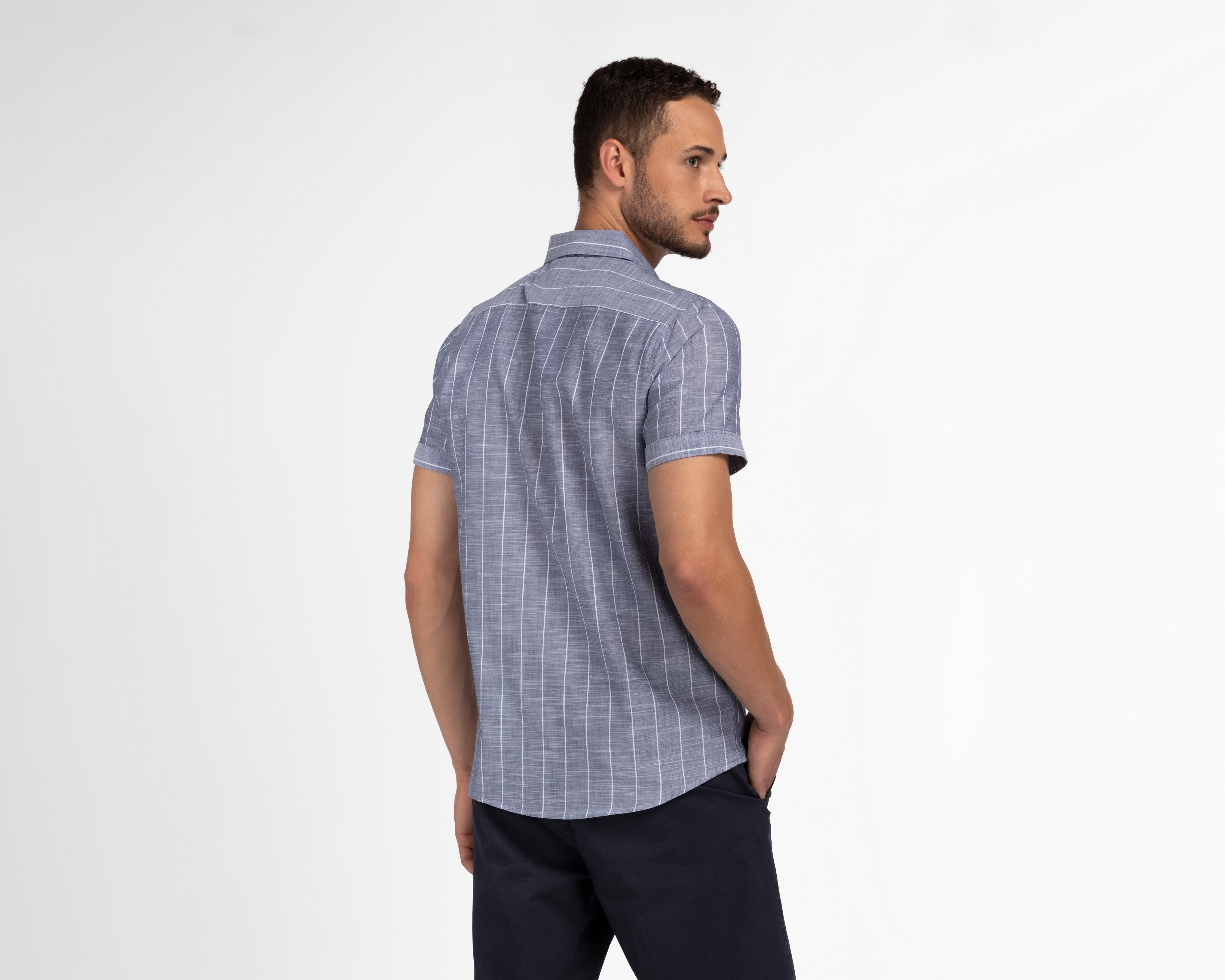 Foto 4 pulgar | Camisa Casual Refill Regular a Rayas