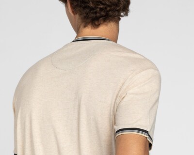Foto 5 | Playera Refill Cuello Mao Beige para Hombre