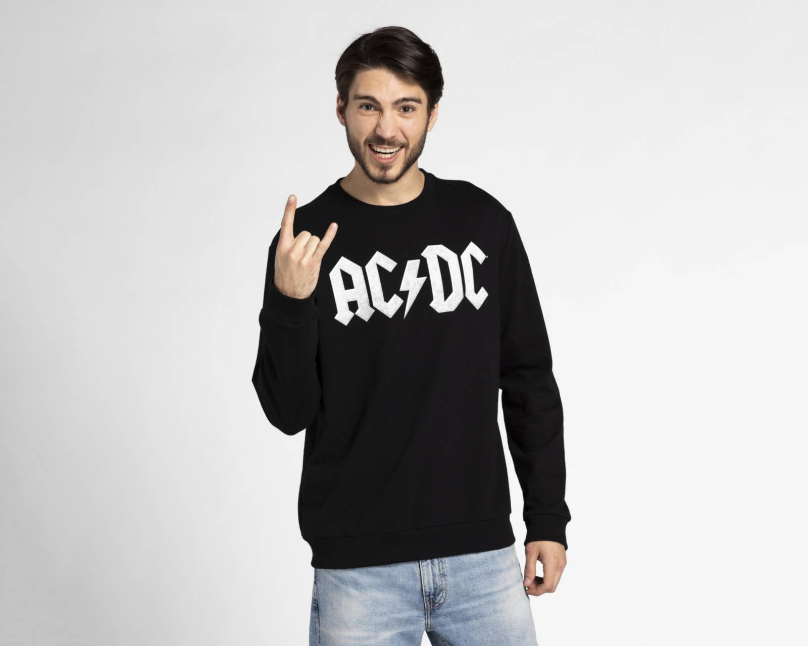 Foto 2 pulgar | Sudadera AC/DC Cuello Redondo
