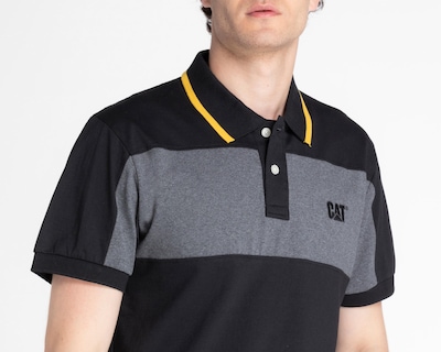 Foto 3 | Playera Polo CAT Negra para Hombre