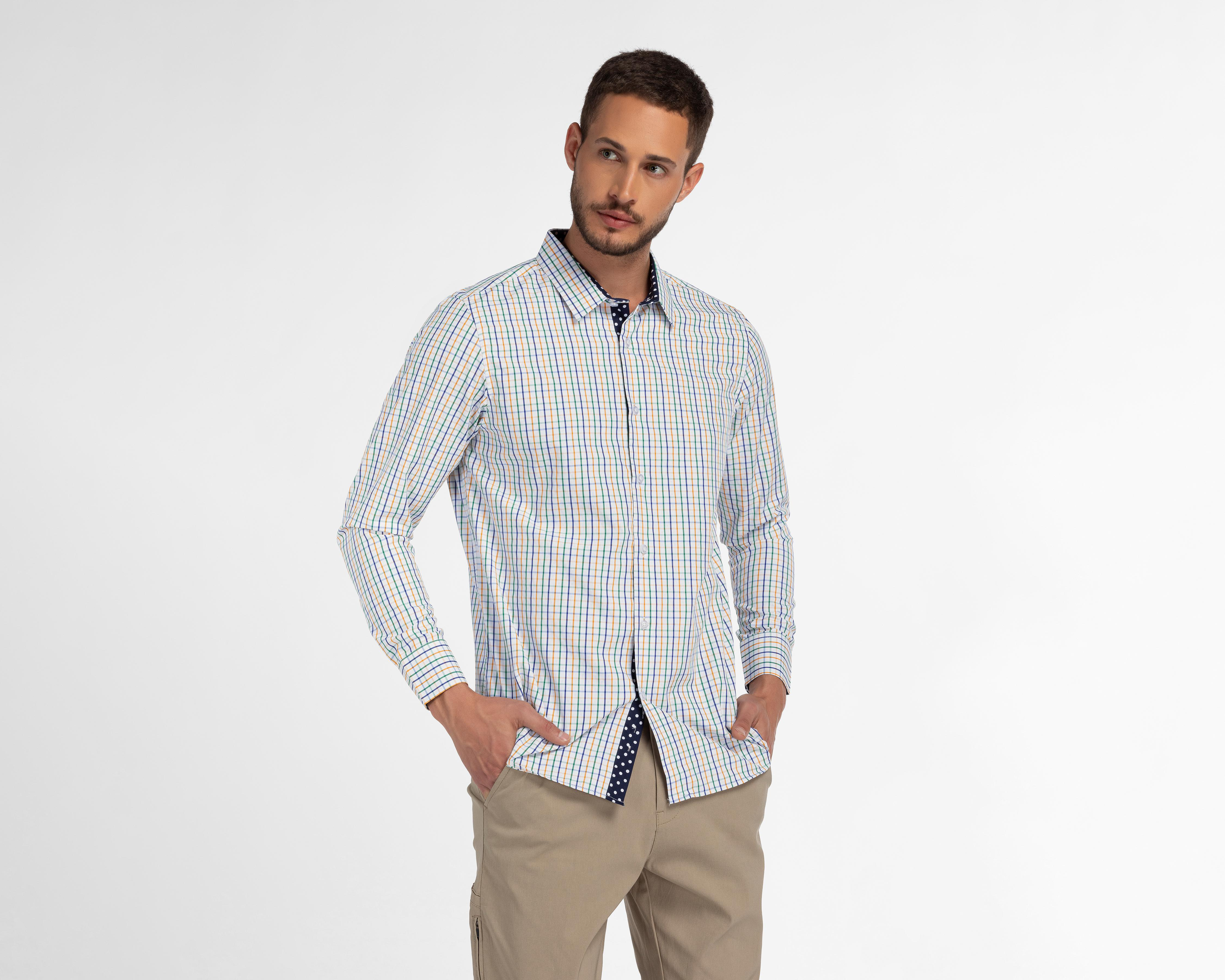 Camisa Casual Refill Regular a Cuadros