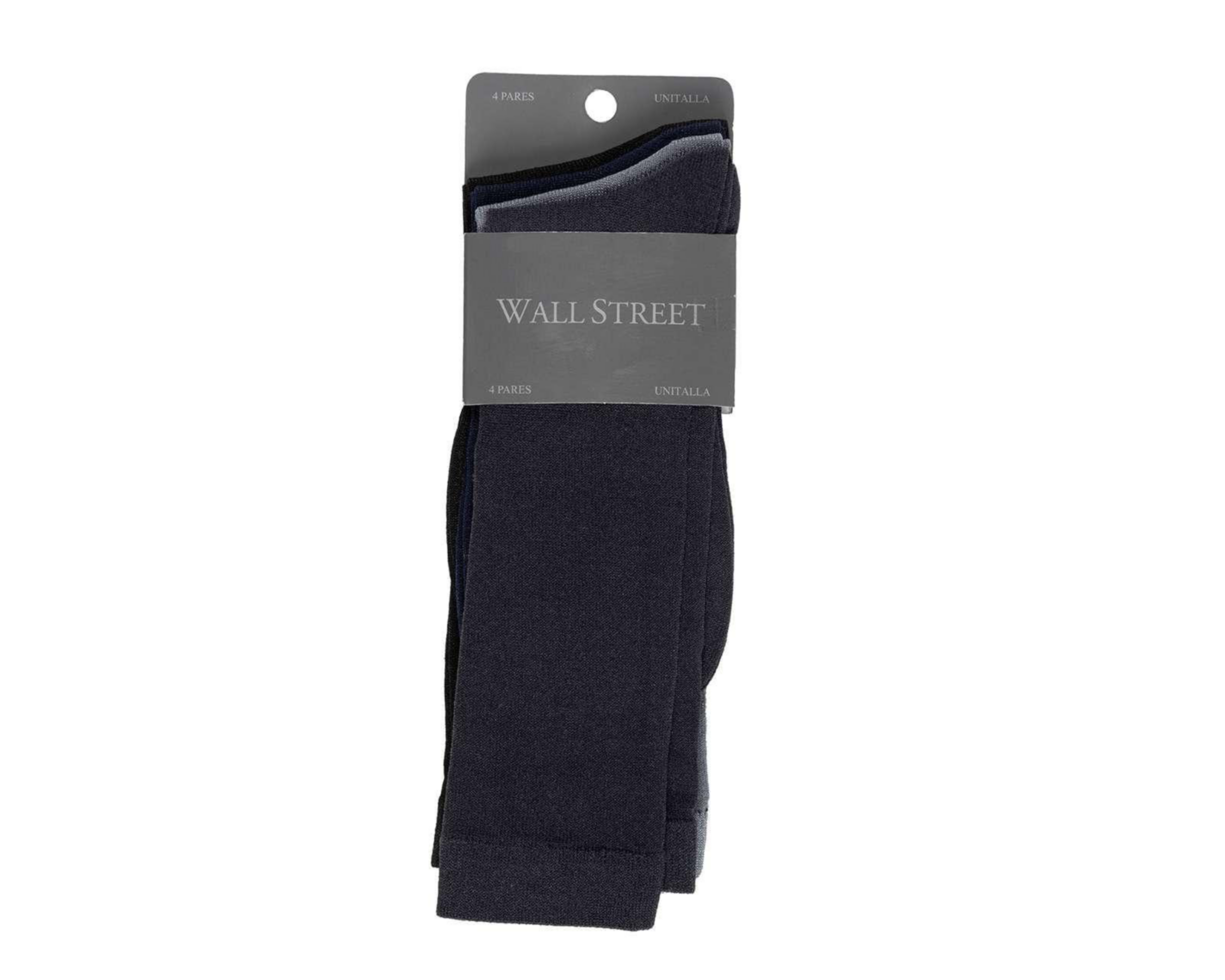 Foto 3 | Calcetas de Vestir Largas Wall Street para Hombre 4 Pares