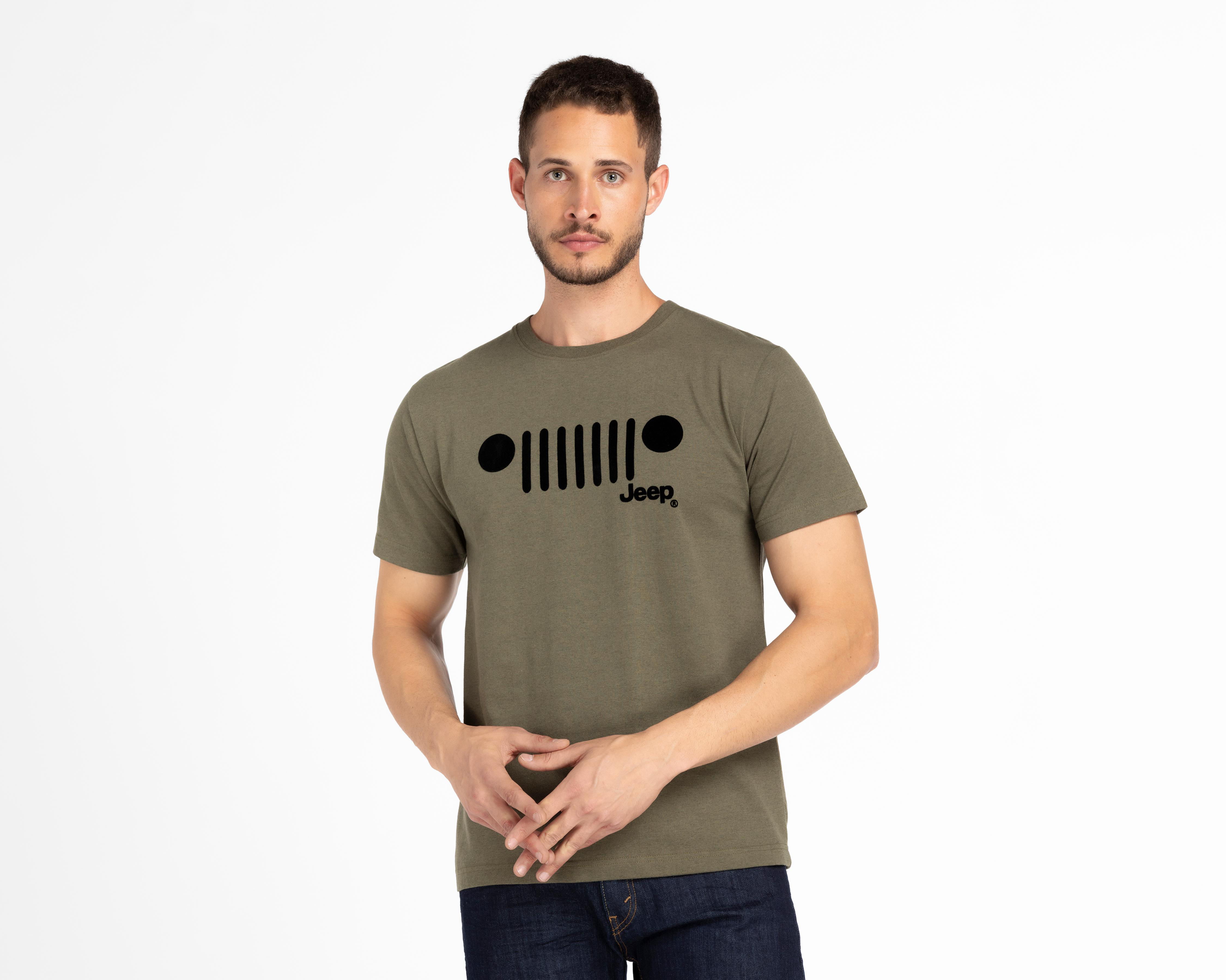 Foto 2 pulgar | Playera Jeep Cuello Redondo