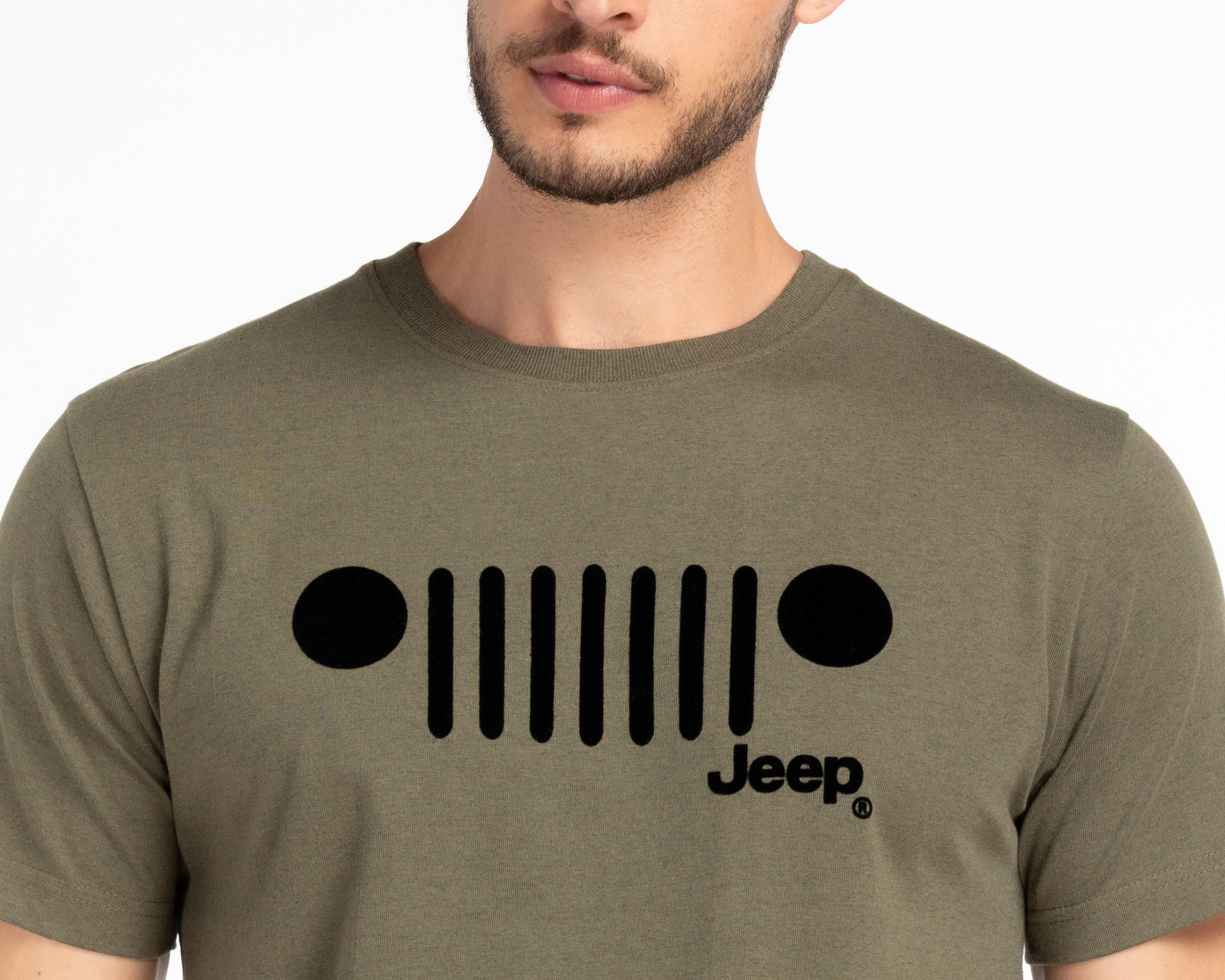 Foto 4 pulgar | Playera Jeep Cuello Redondo