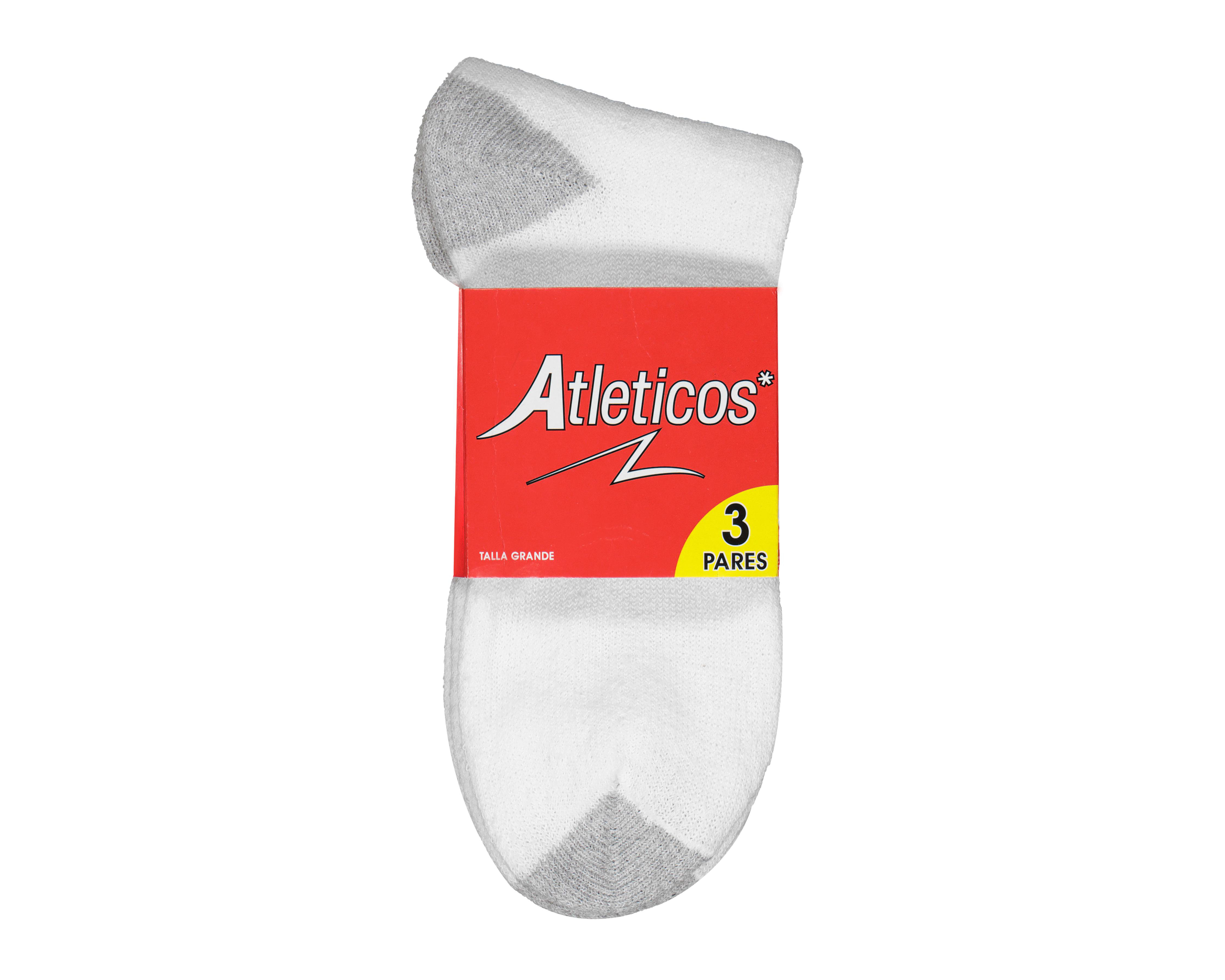Foto 4 pulgar | Calcetas Deportivas Largas Atléticos para Hombre 3 Pares