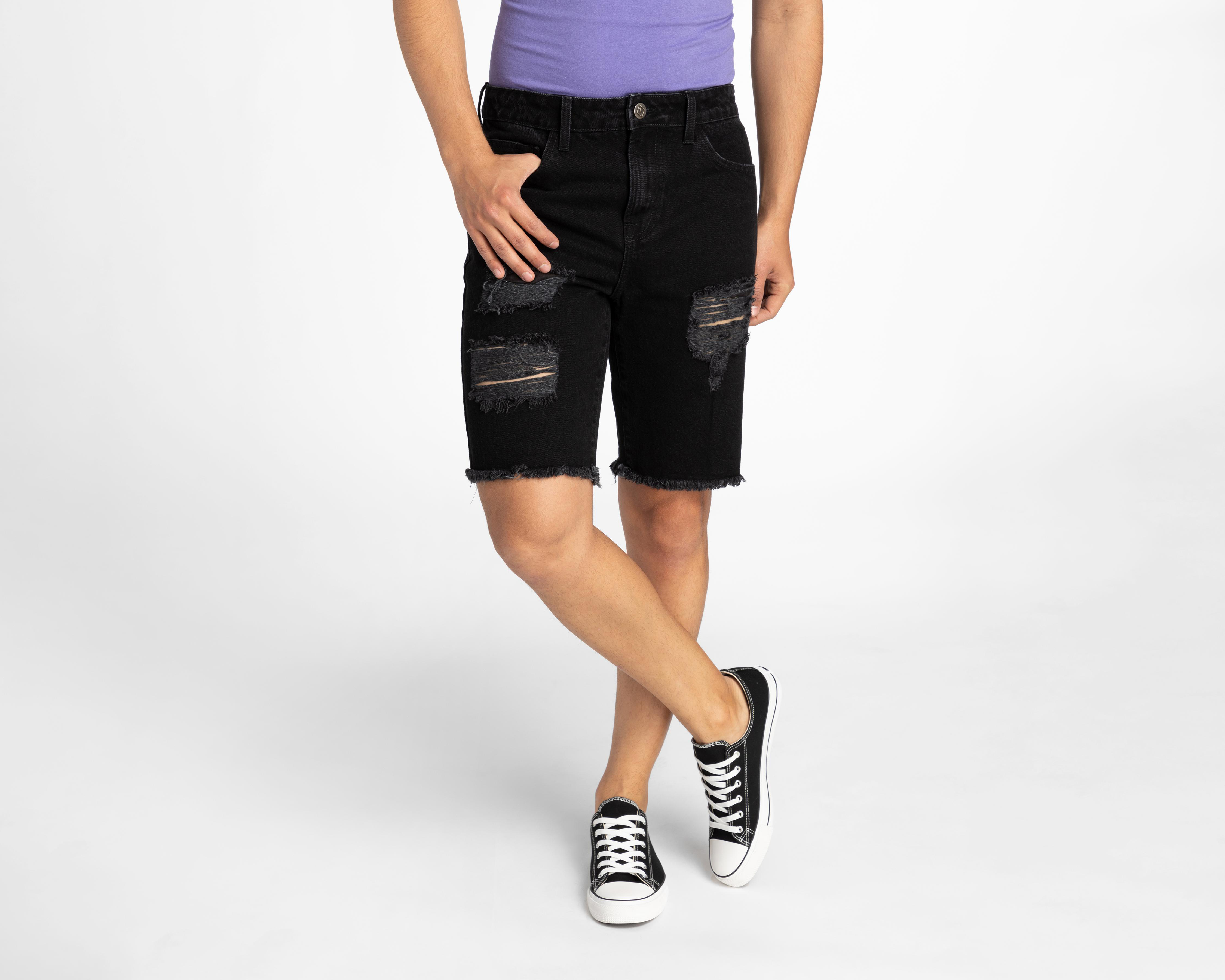 Foto 2 pulgar | Short Thinner con Destrucciones
