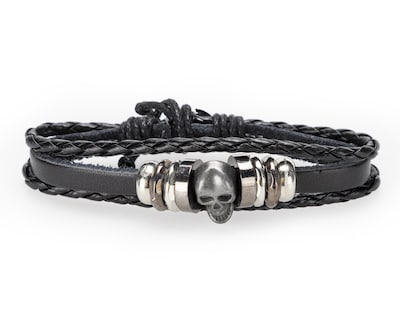 Foto 2 | Pulseras Refill de Calavera Negras 4 Piezas