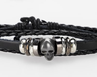 Foto 3 | Pulseras Refill de Calavera Negras 4 Piezas