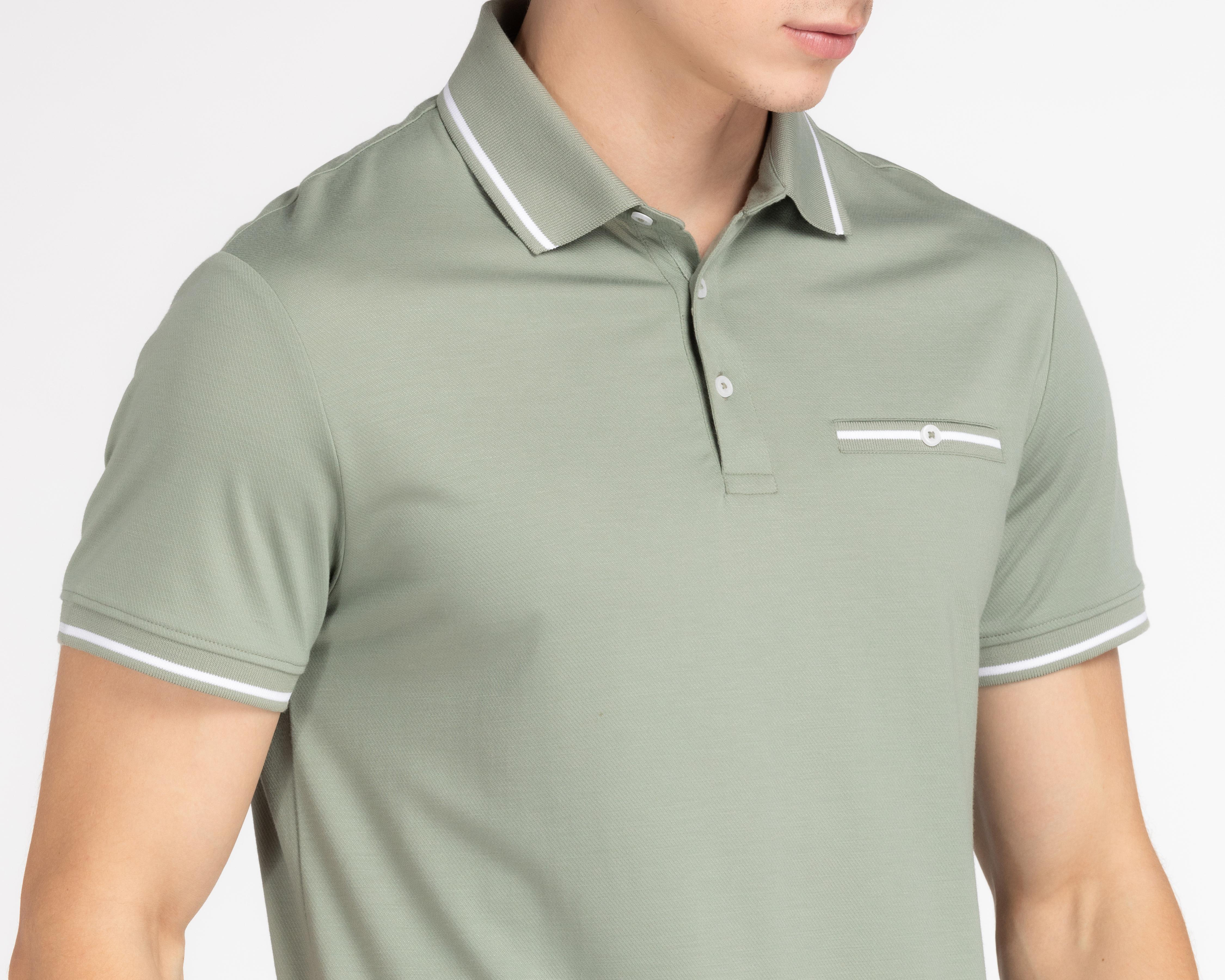 Foto 4 pulgar | Playera Polo Porto Sur Verde para Hombre