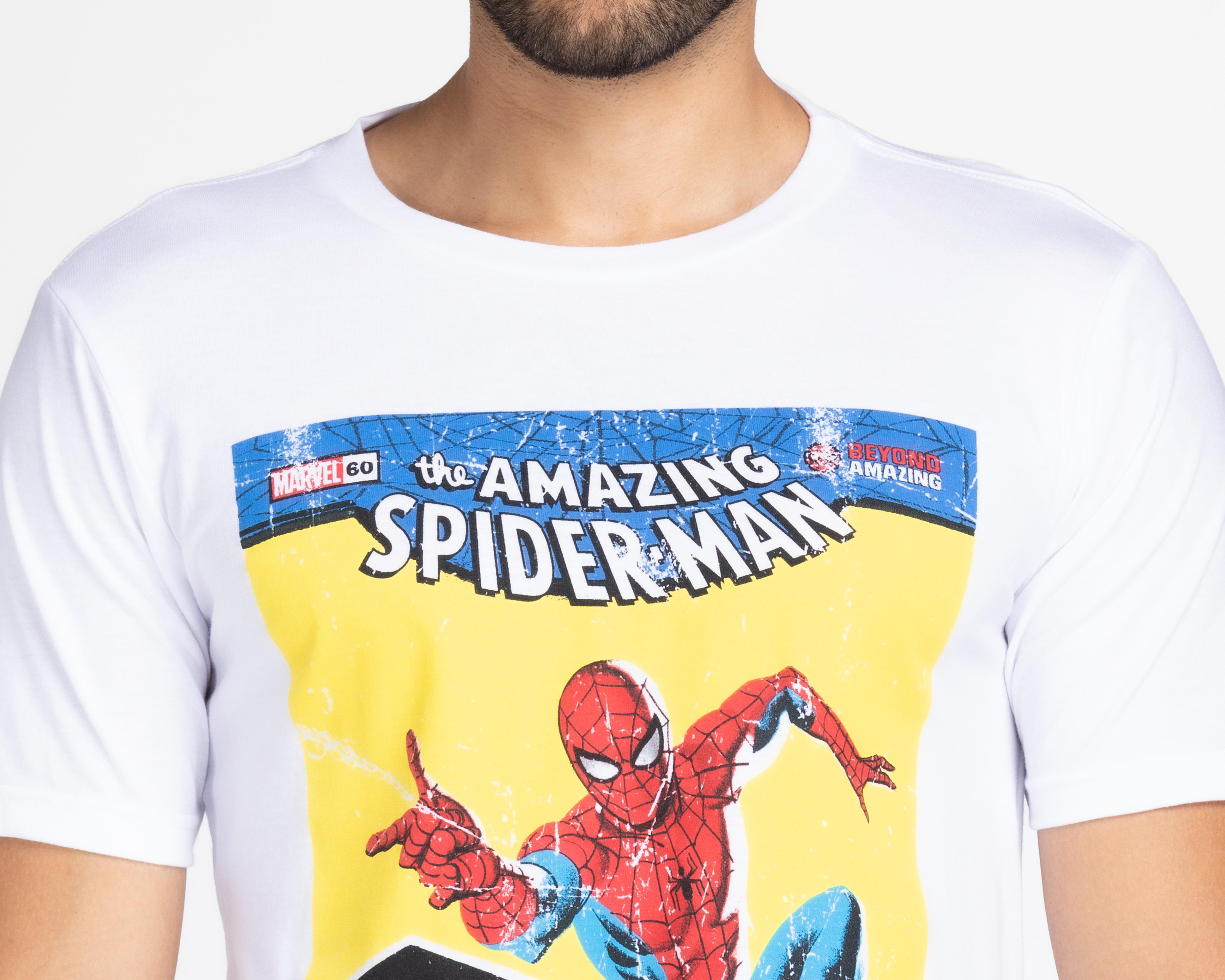 Foto 4 pulgar | Playera Spider-Man Cuello Redondo