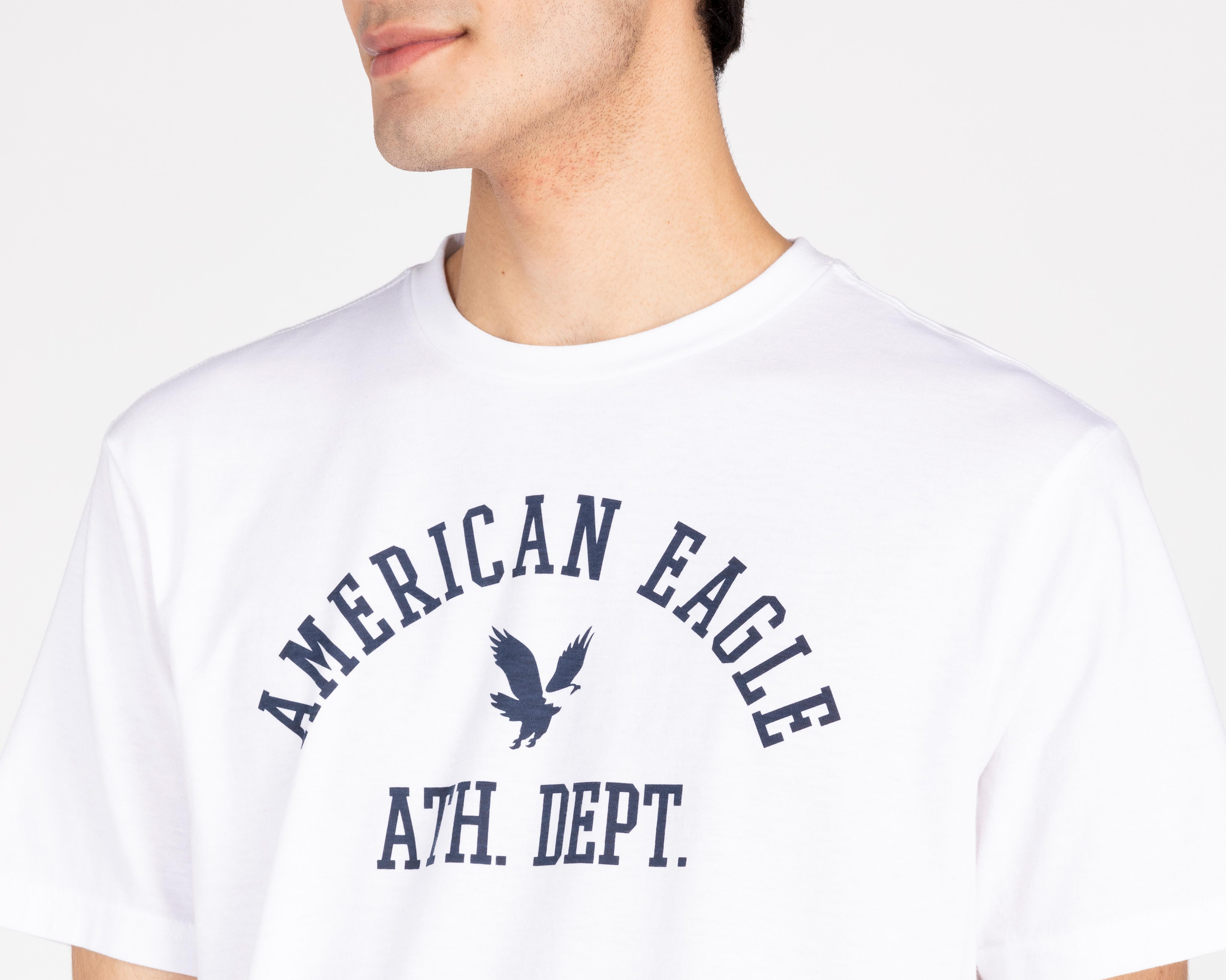 Foto 4 pulgar | Playera American Eagle Cuello Redondo