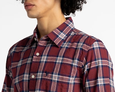 Foto 3 | Camisa Casual American Eagle Slim Fit a Cuadros para Hombre