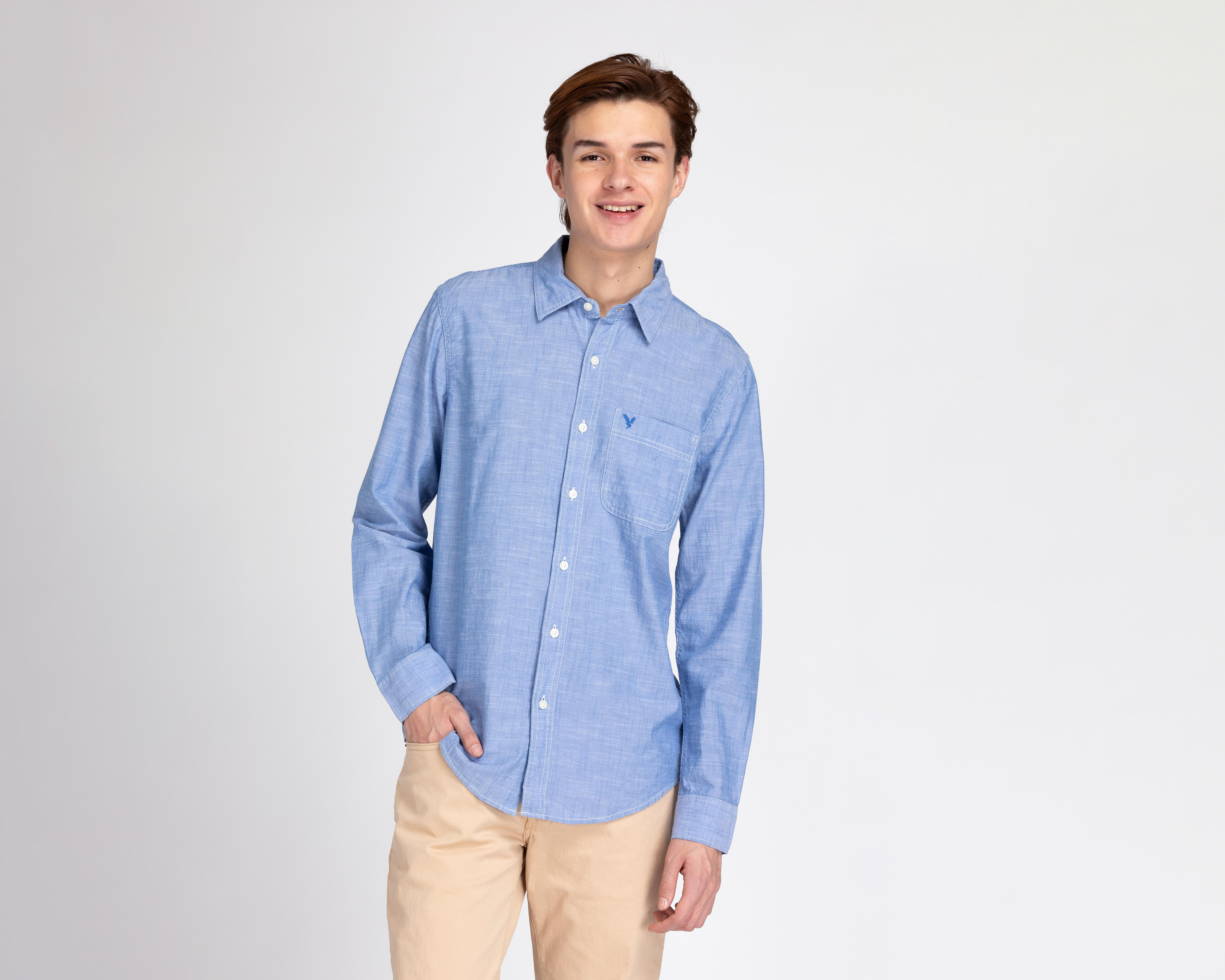 Foto 2 pulgar | Camisa American Eagle Slim Fit Lisa