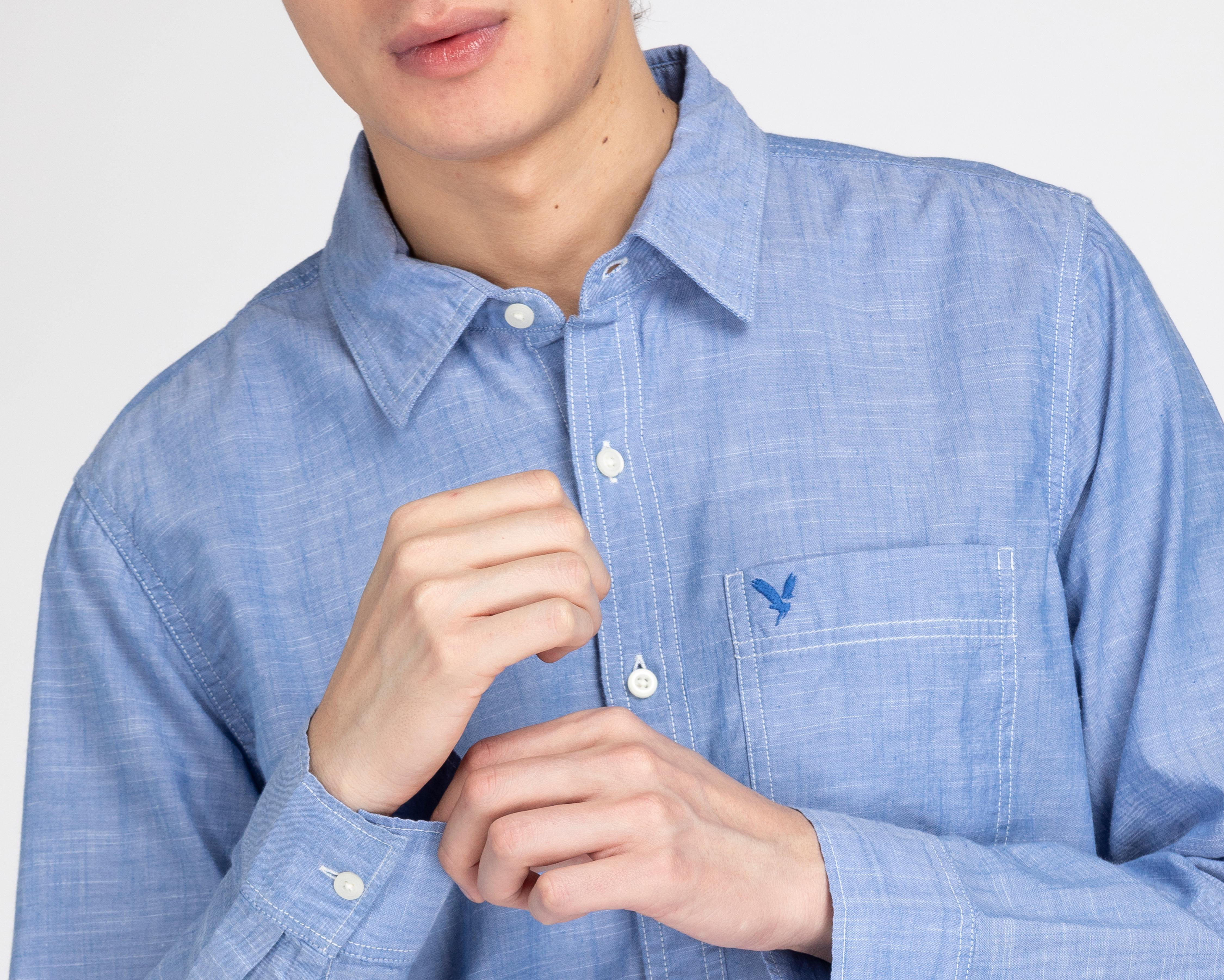 Foto 4 pulgar | Camisa American Eagle Slim Fit Lisa