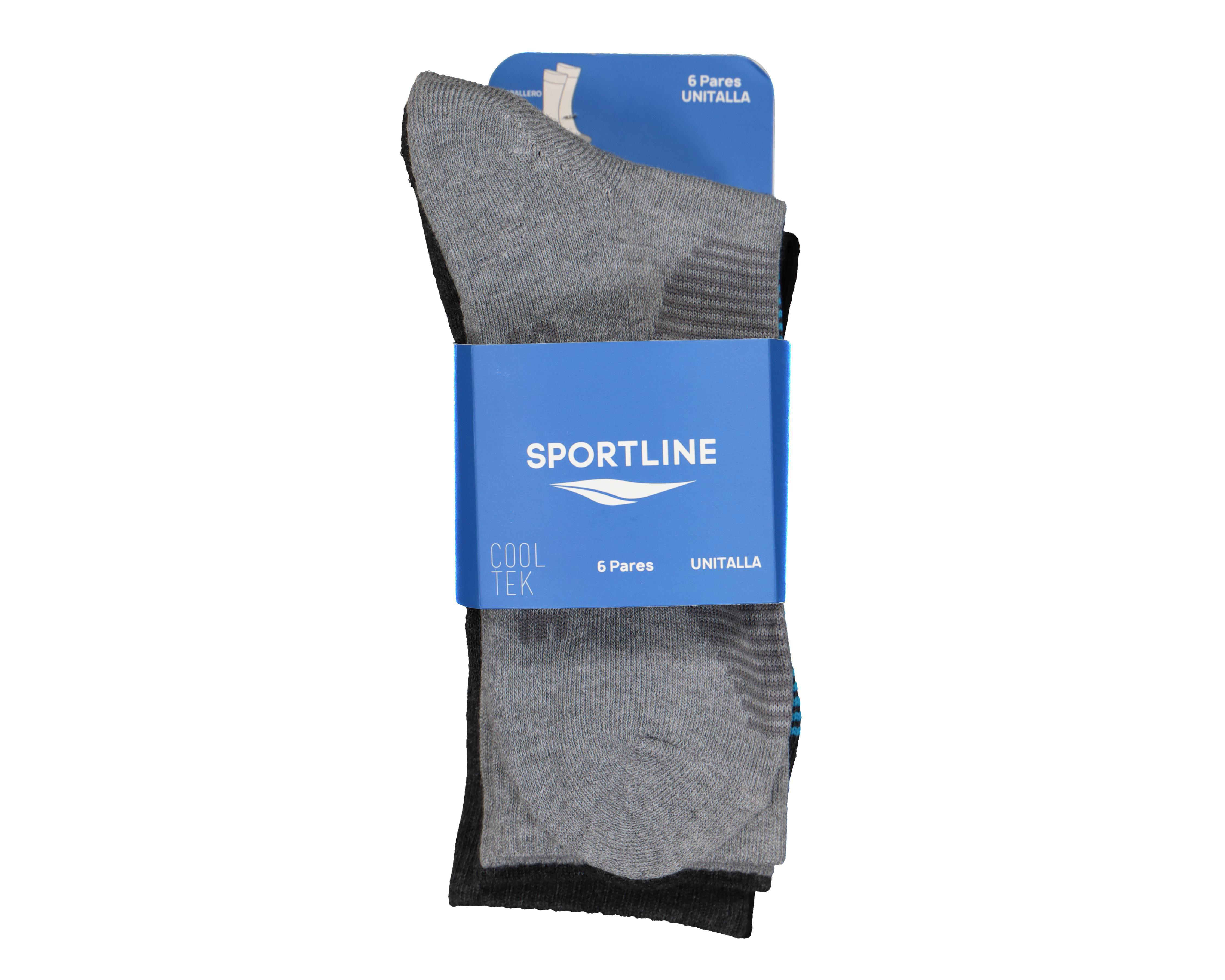 Foto 4 pulgar | Calcetas Deportivas Largas Sportline Cooltek para Hombre 6 Pares