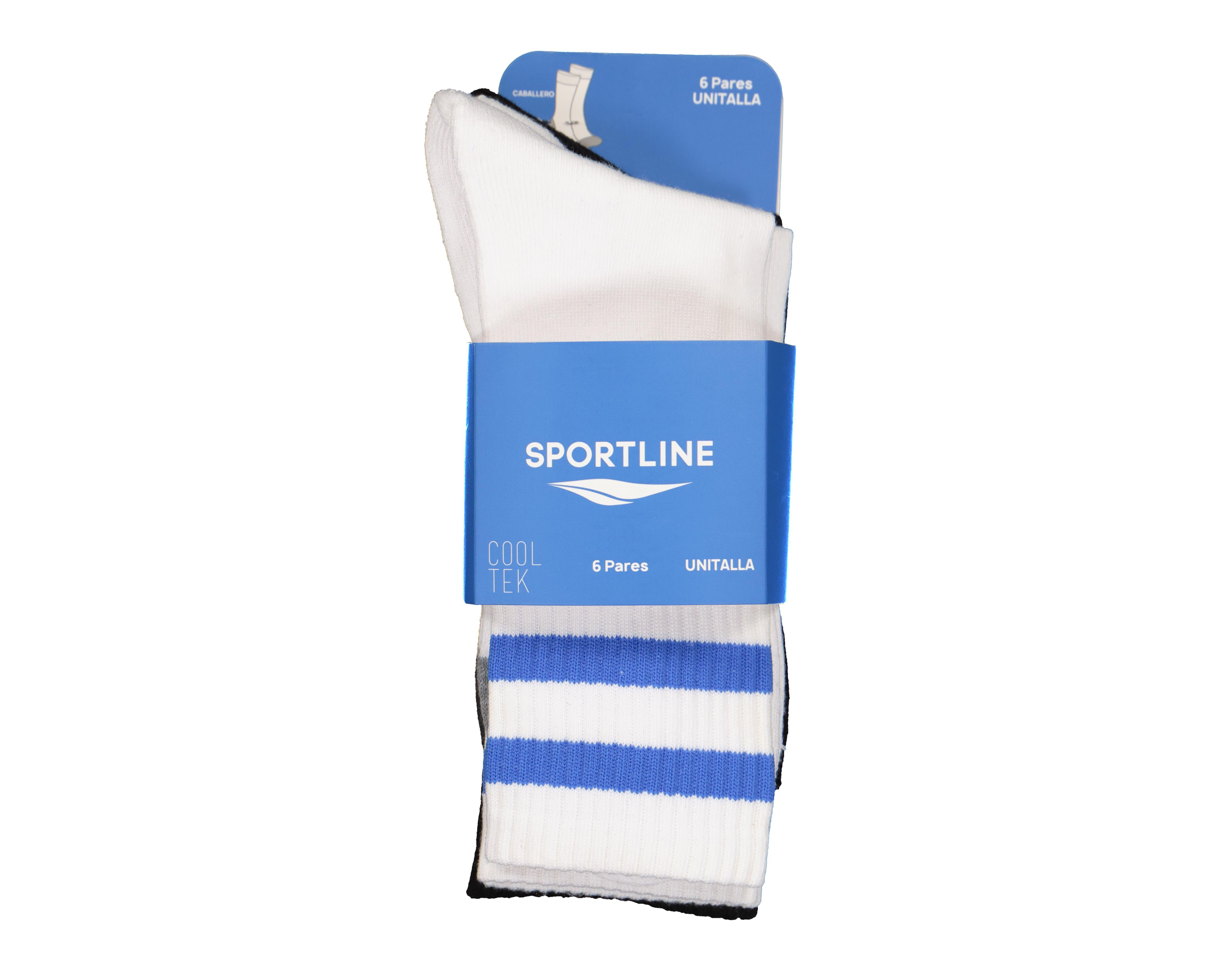 Foto 4 pulgar | Calcetas Deportivas Largas Sportline Cool-Tek para Hombre 6 Pares