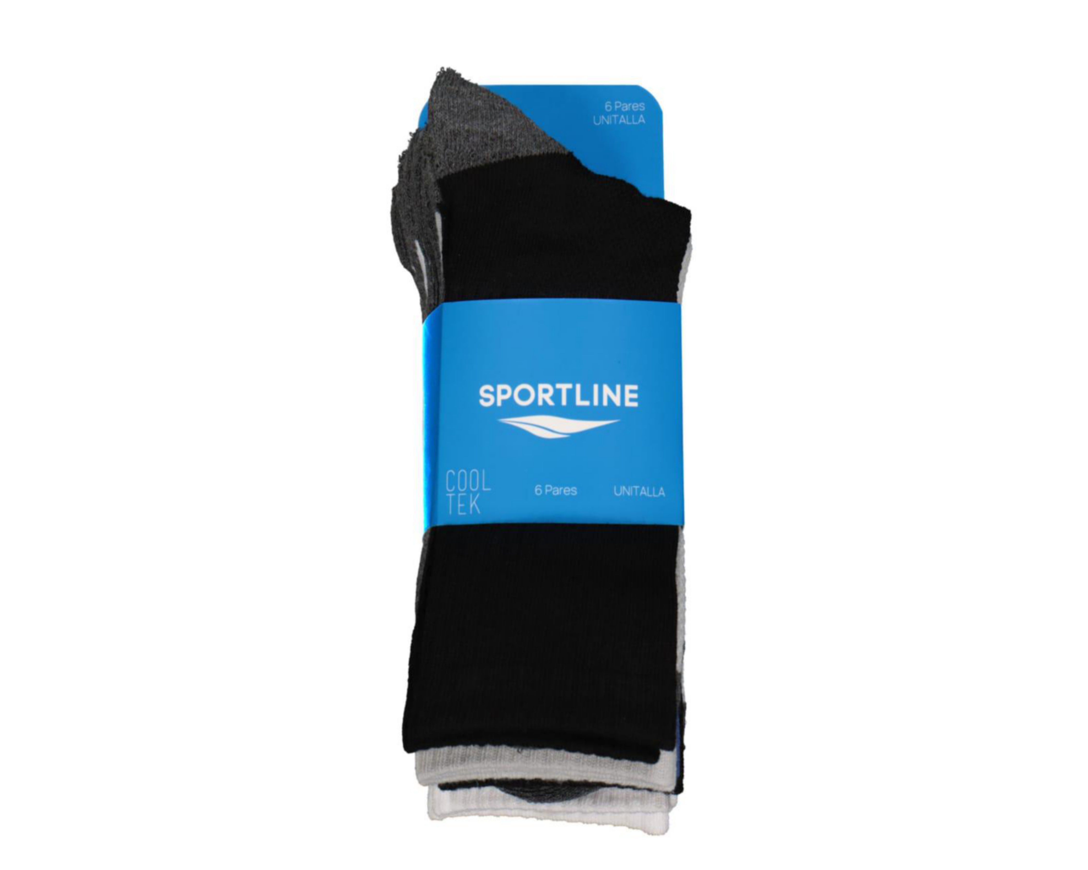 Foto 4 pulgar | Calcetas Deportivas Largas Sportline Cooltek para Hombre 6 Pares