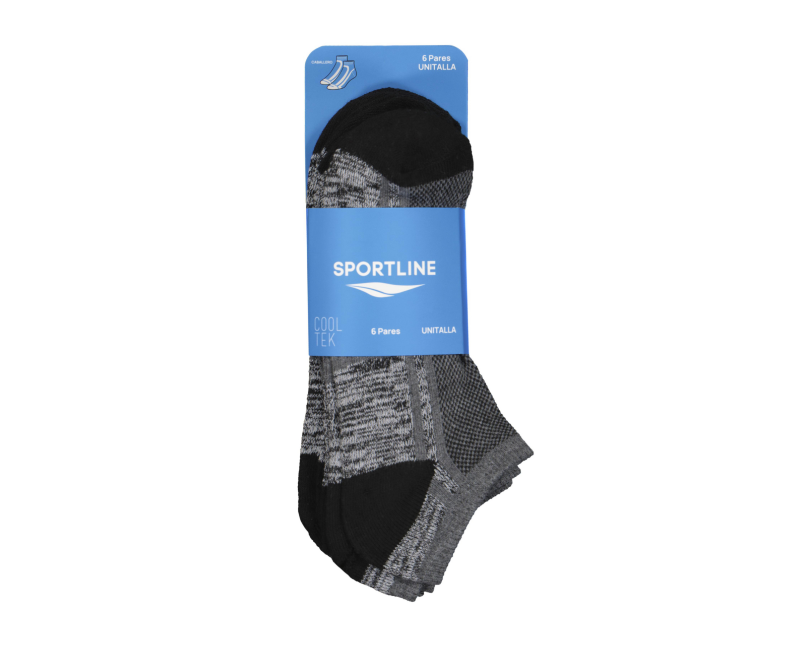 Foto 4 pulgar | Calcetas Deportivas Sportline Cool-Tek para Hombre 6 Pares