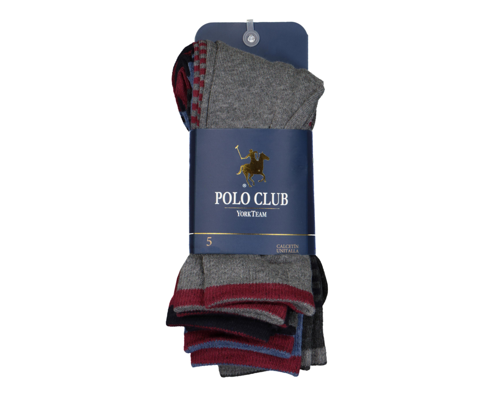 Foto 4 pulgar | Calcetas de Vestir York Team Polo Club para Hombre 5 Pares