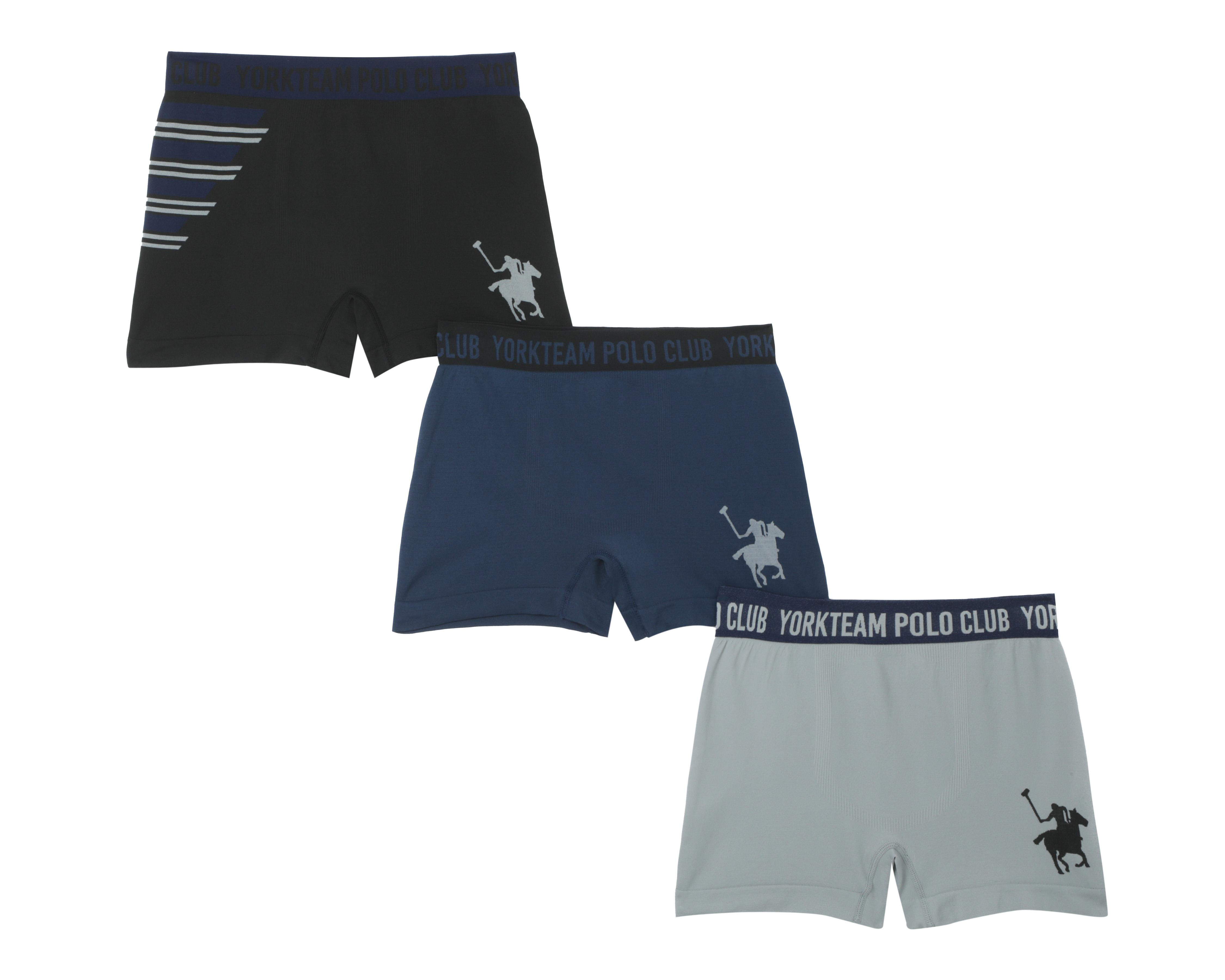 Bóxer Corto York Team Polo Club 3 Piezas $179
